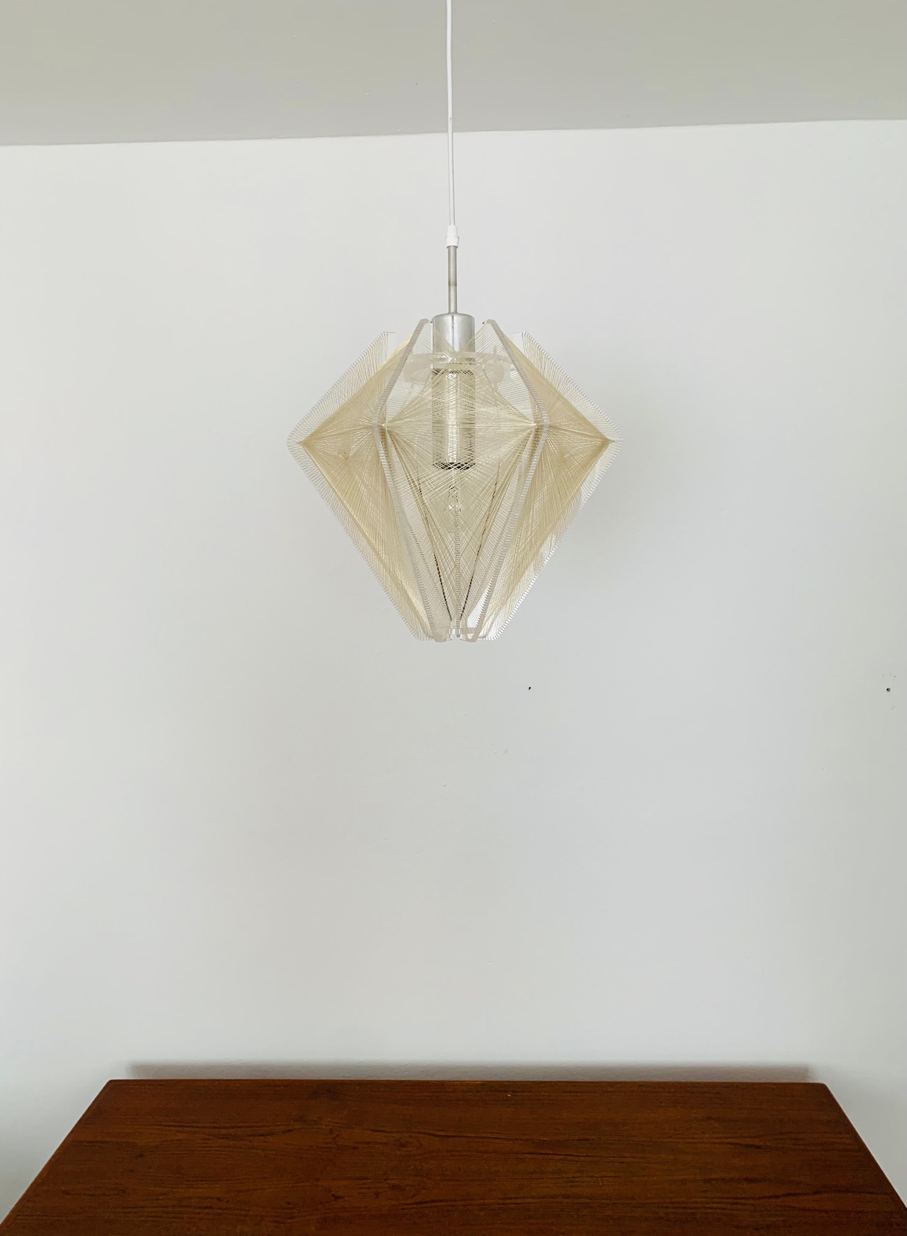 Ère spatiale Lampe à suspension en fil de nylon de Paul Secon pour Sompex en vente