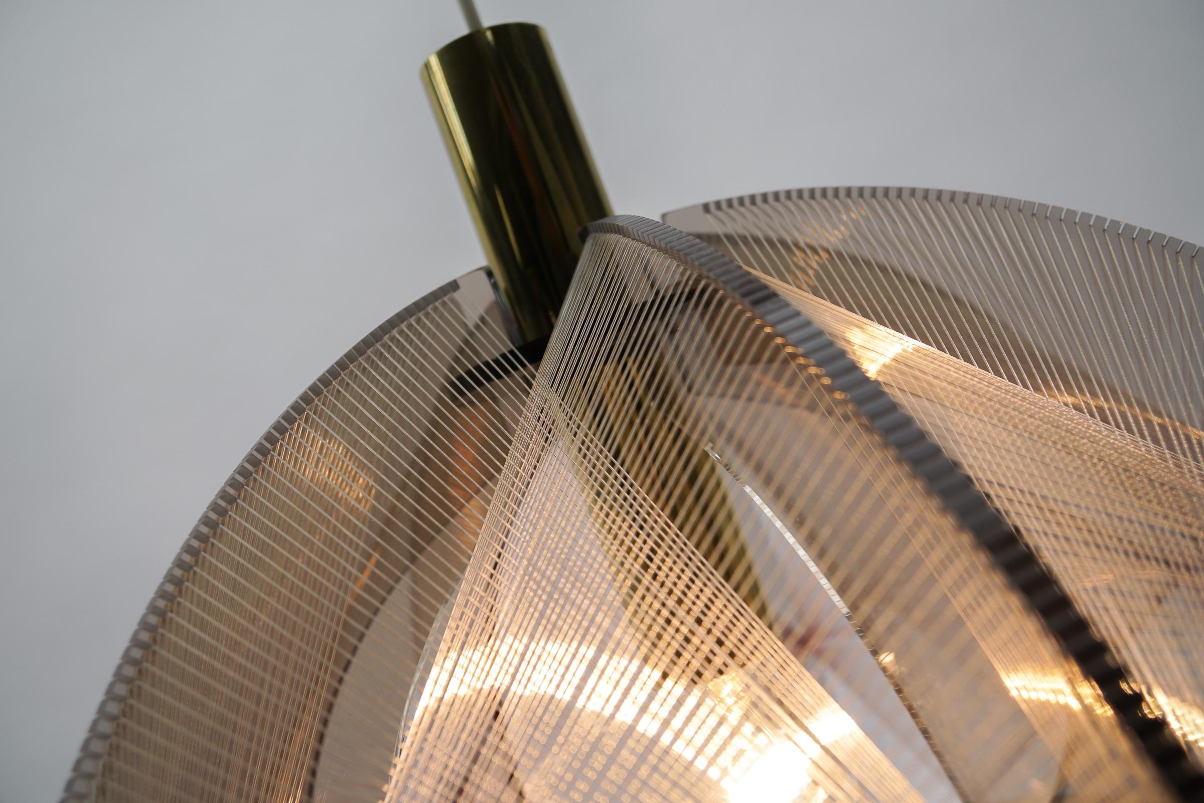 Nylon Thread Pendant Lamp by Paul Secon for Sompex, Germany 1960s 5