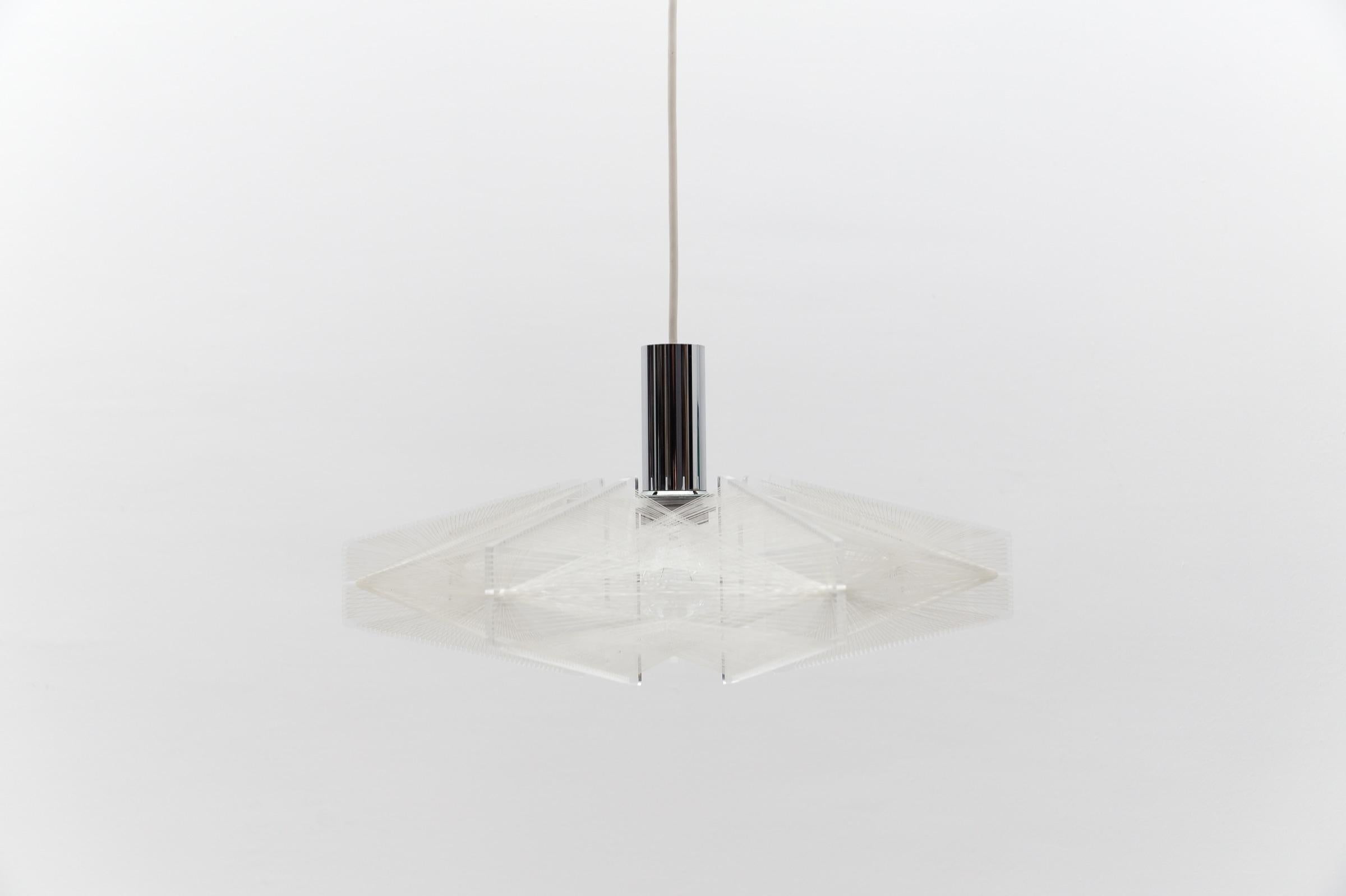 Tedesco Lampada a sospensione in filo di nylon di Paul Secon per Sompex, Germania 1960 in vendita