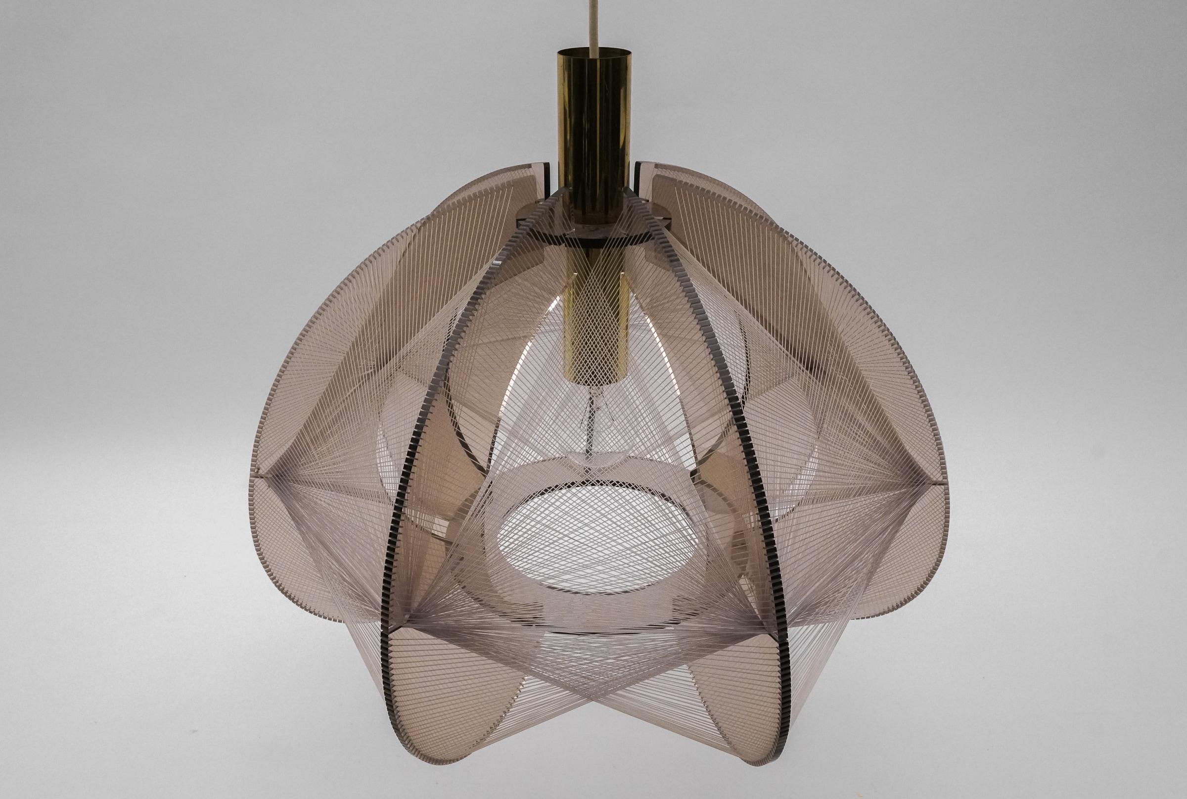 Nylon Thread Pendant Lamp by Paul Secon for Sompex, Germany 1960s 1