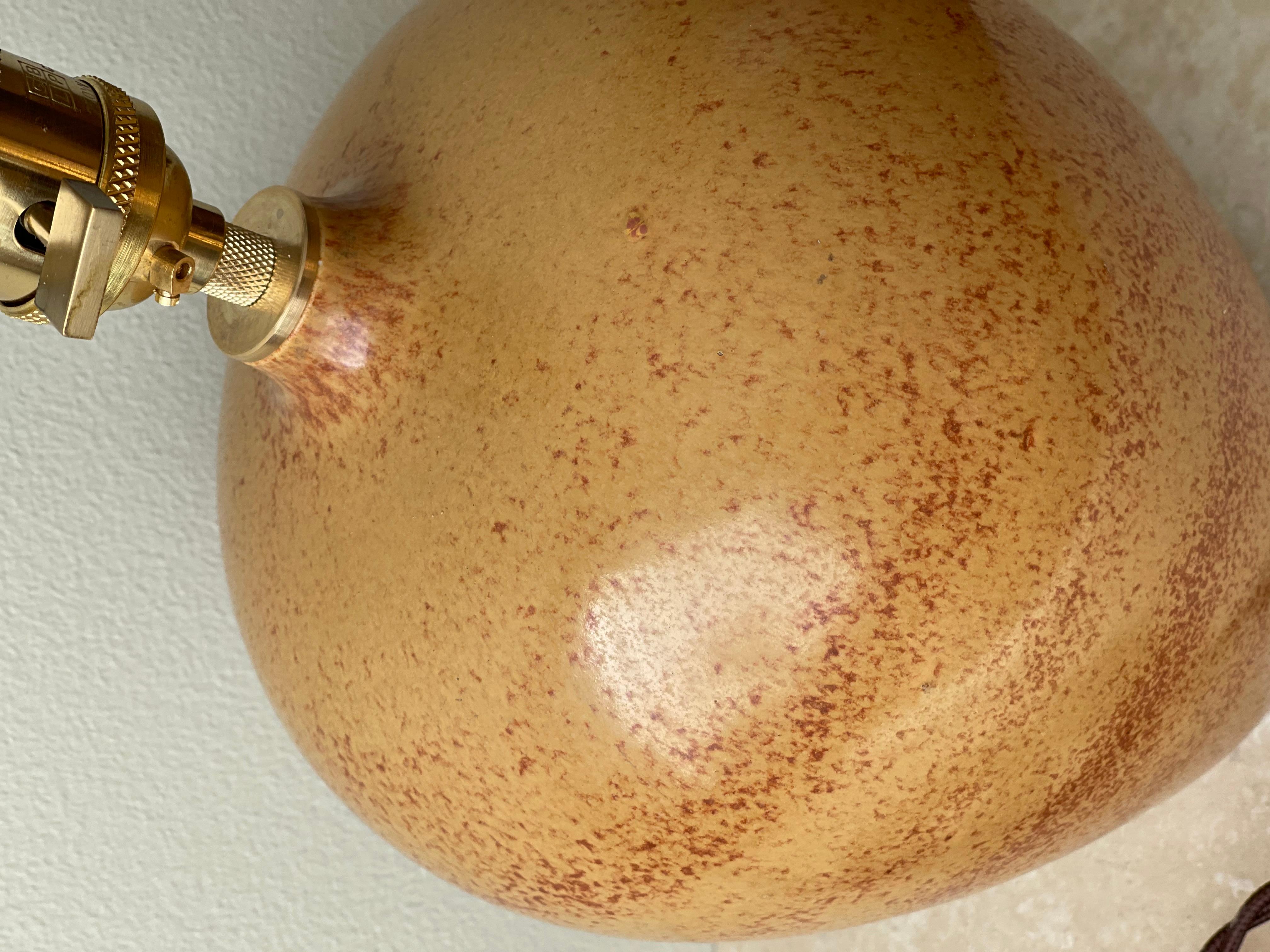Lampe de table en grès Nylund à glaçure fourrure de lièvre Brown. 1940s. en vente 3