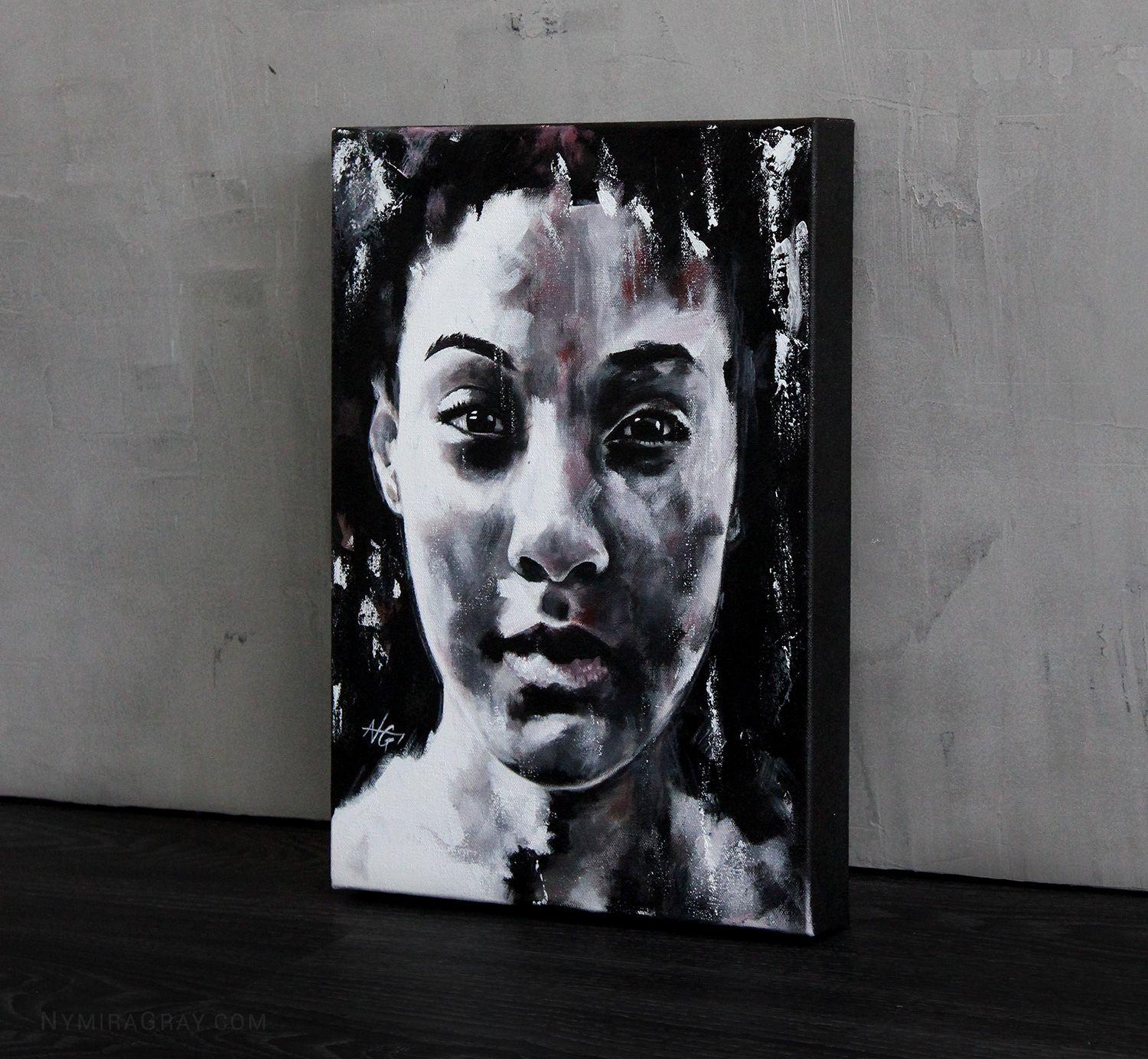 Erica (PORTRAIT SERIES #5), Pittura, Acrilico su tela in vendita 1