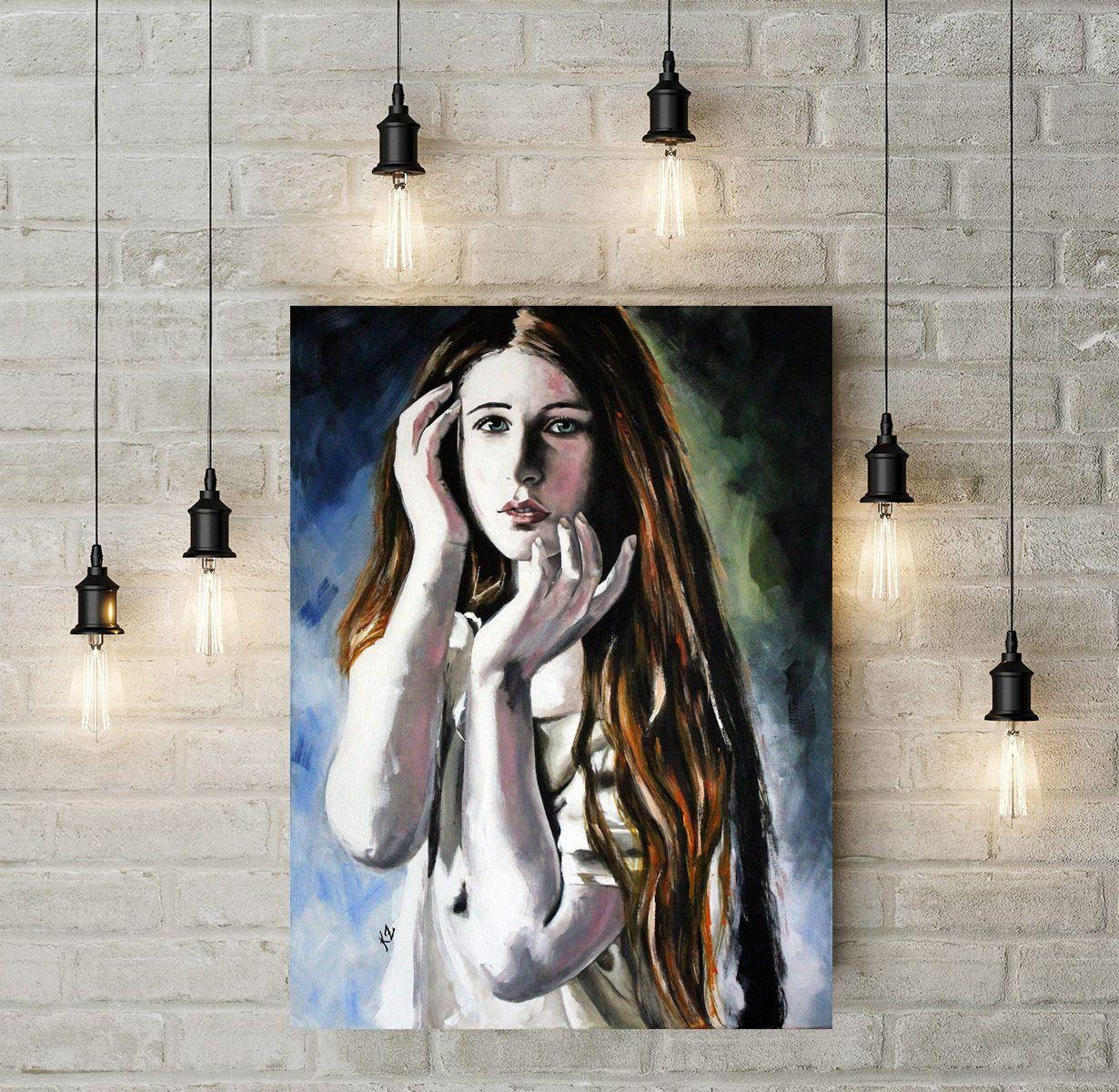 Glenna, Pittura, Acrilico su tela - Painting Contemporaneo di Nymira Gray
