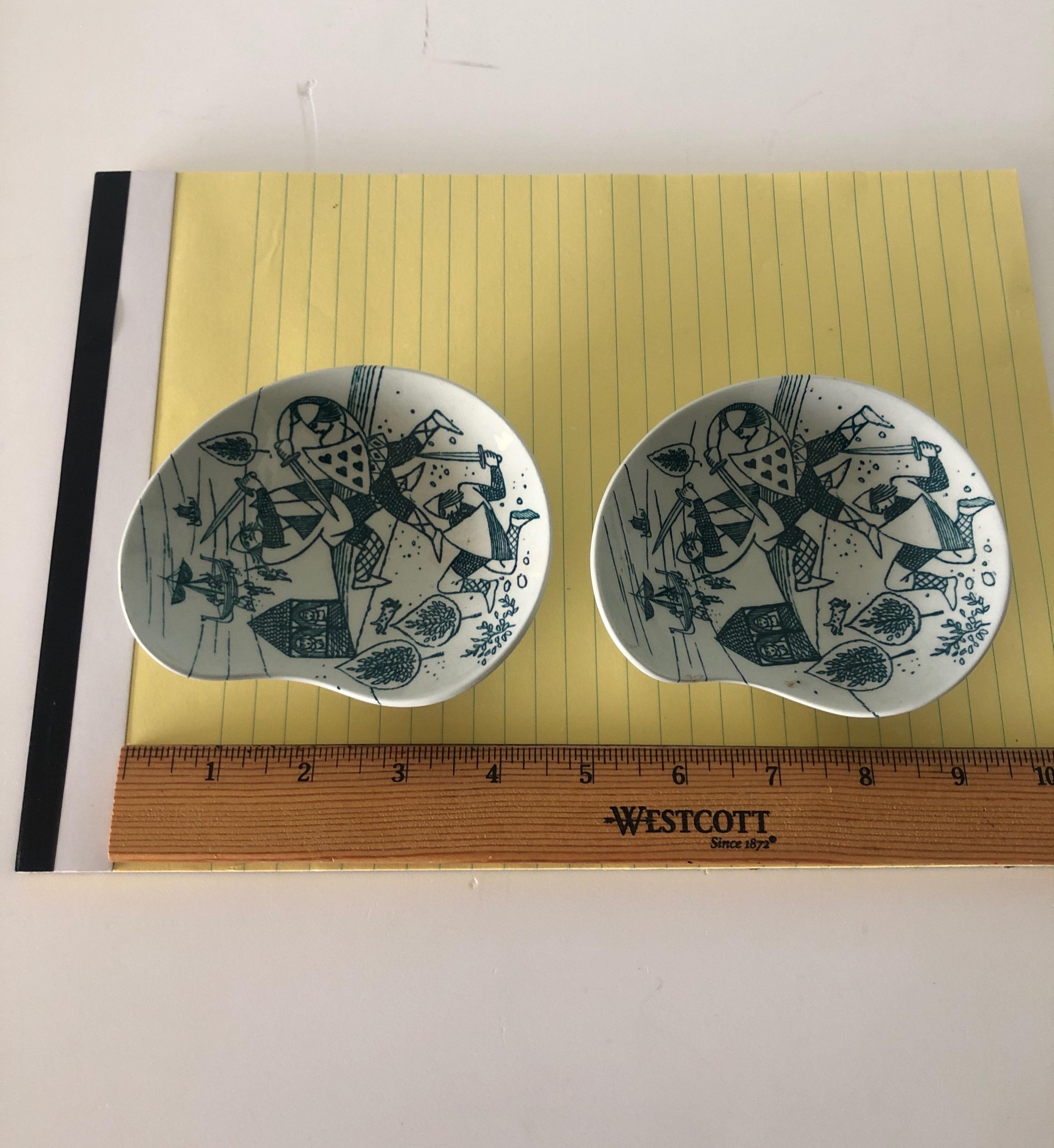 Danish Nymolle Art Faience Hoyrup Oval Dishes