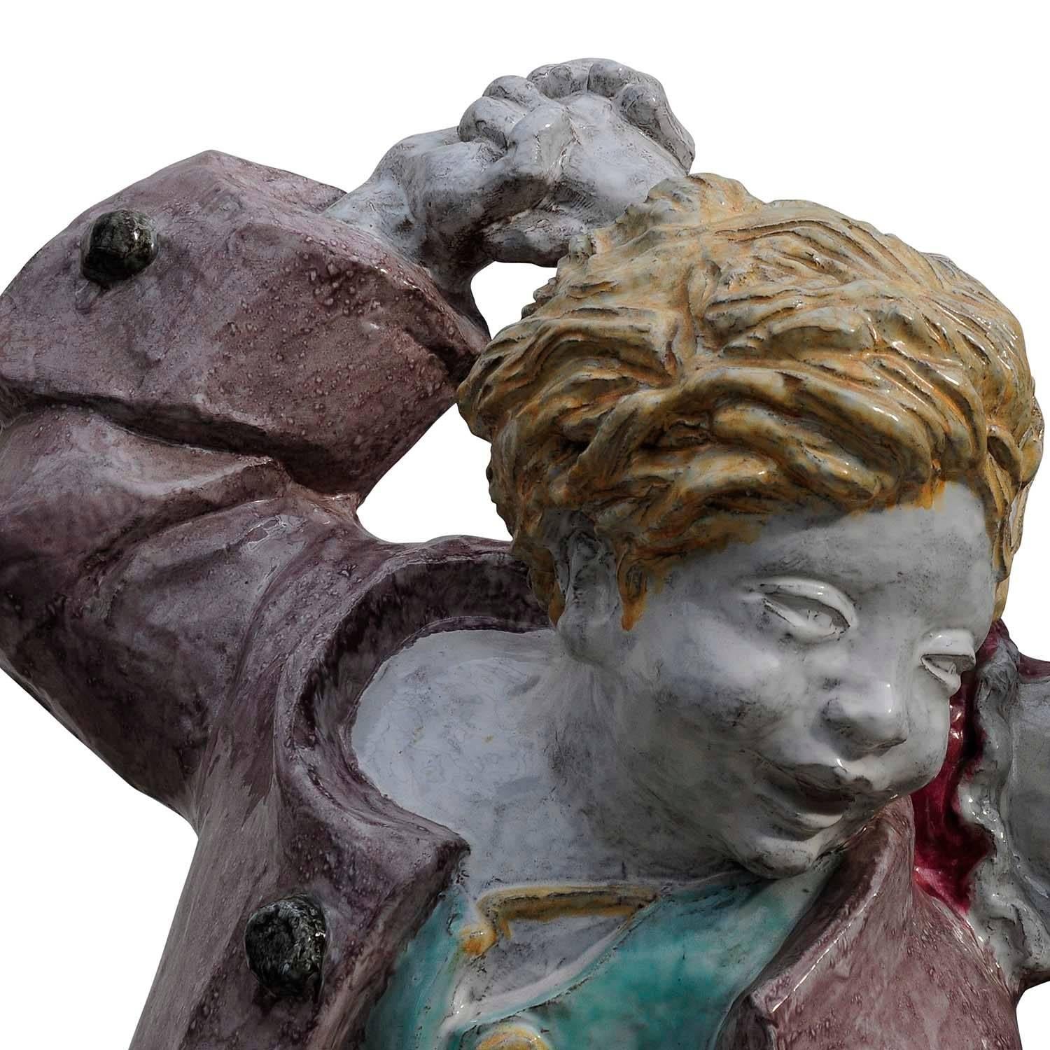 Nympfenburg-Porzellan-Skulptur eines tanzenden Paares von Josef Wackerle (Belle Époque) im Angebot