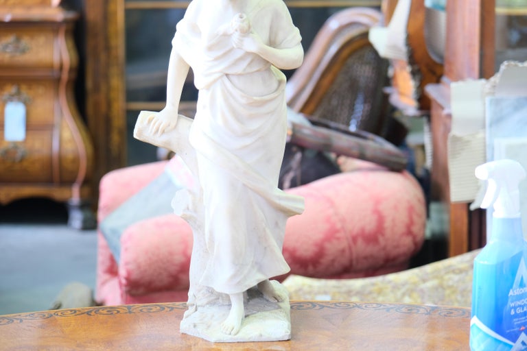 Nymph at the stream marble sculpture, 20th century For Sale at 1stDibs