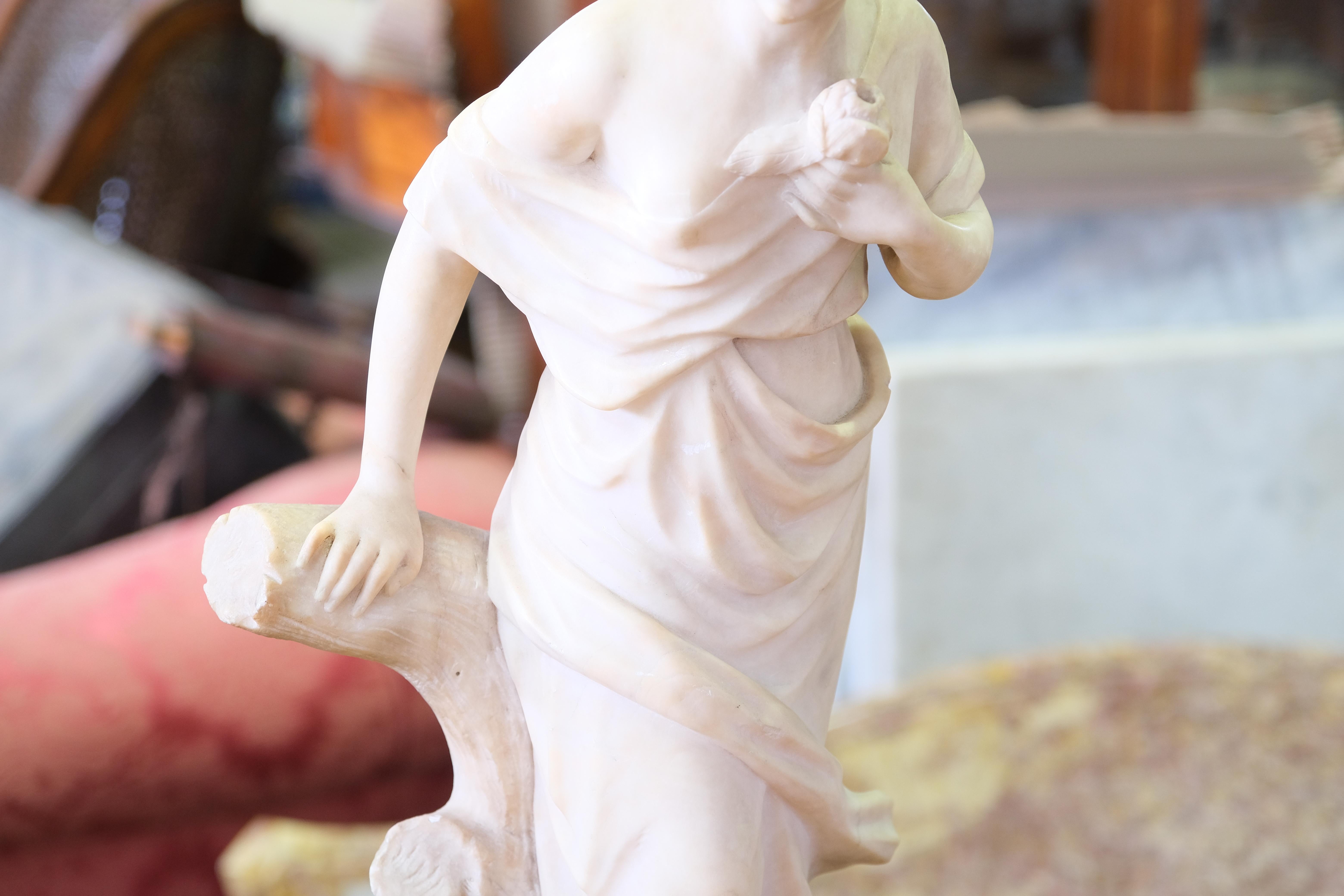 Nymph at the stream marble sculpture, 20th century  For Sale 1