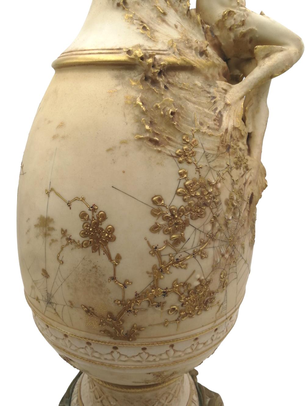 Nymph Vase Lamp Art Nouveau For Sale 4