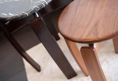 Nymph Wood Side Table Small Version, Walnut Contemporary Accent Drink Table