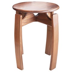 Nymph Wood Side Table Small Version, Walnut Contemporary Accent Drink Table