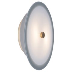 Nymphaea Sconce: White with Grey Contrast Edge Glass by Avram Rusu Studio