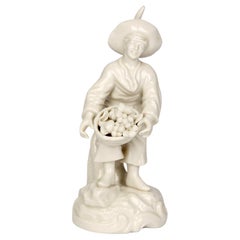 Vendeur de fruits allemand en porcelaine Blanc De Chine de Nymphenburg