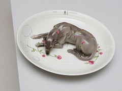 Nymphenburg Hella Jongerius Cuenco para perro de porcelana pintada a mano