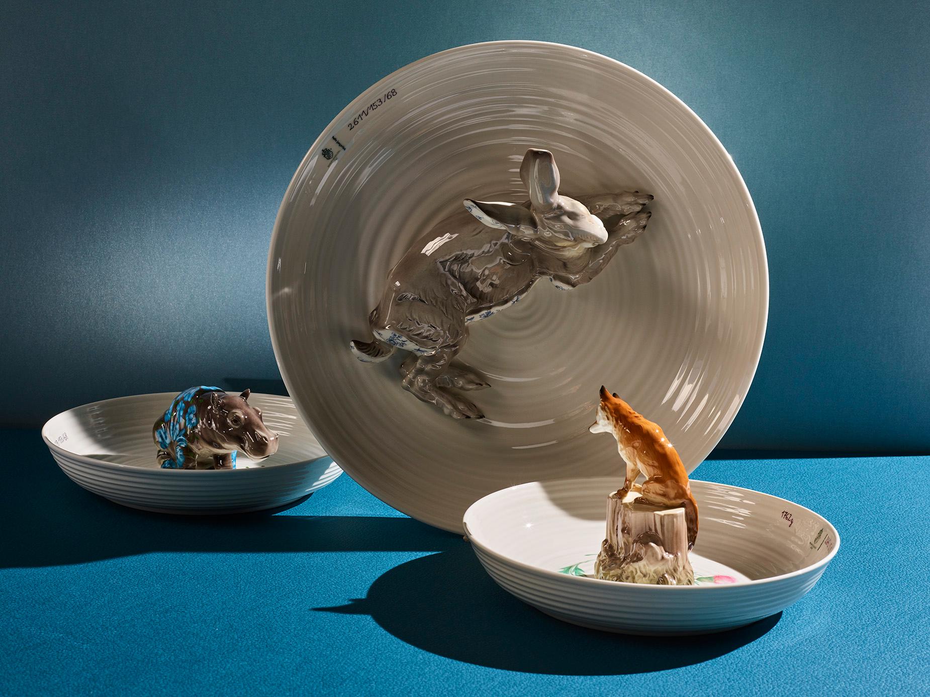 Porcelaine Bol en porcelaine peint à la main Nymphenburg Hella Jongerius pour Fox en vente