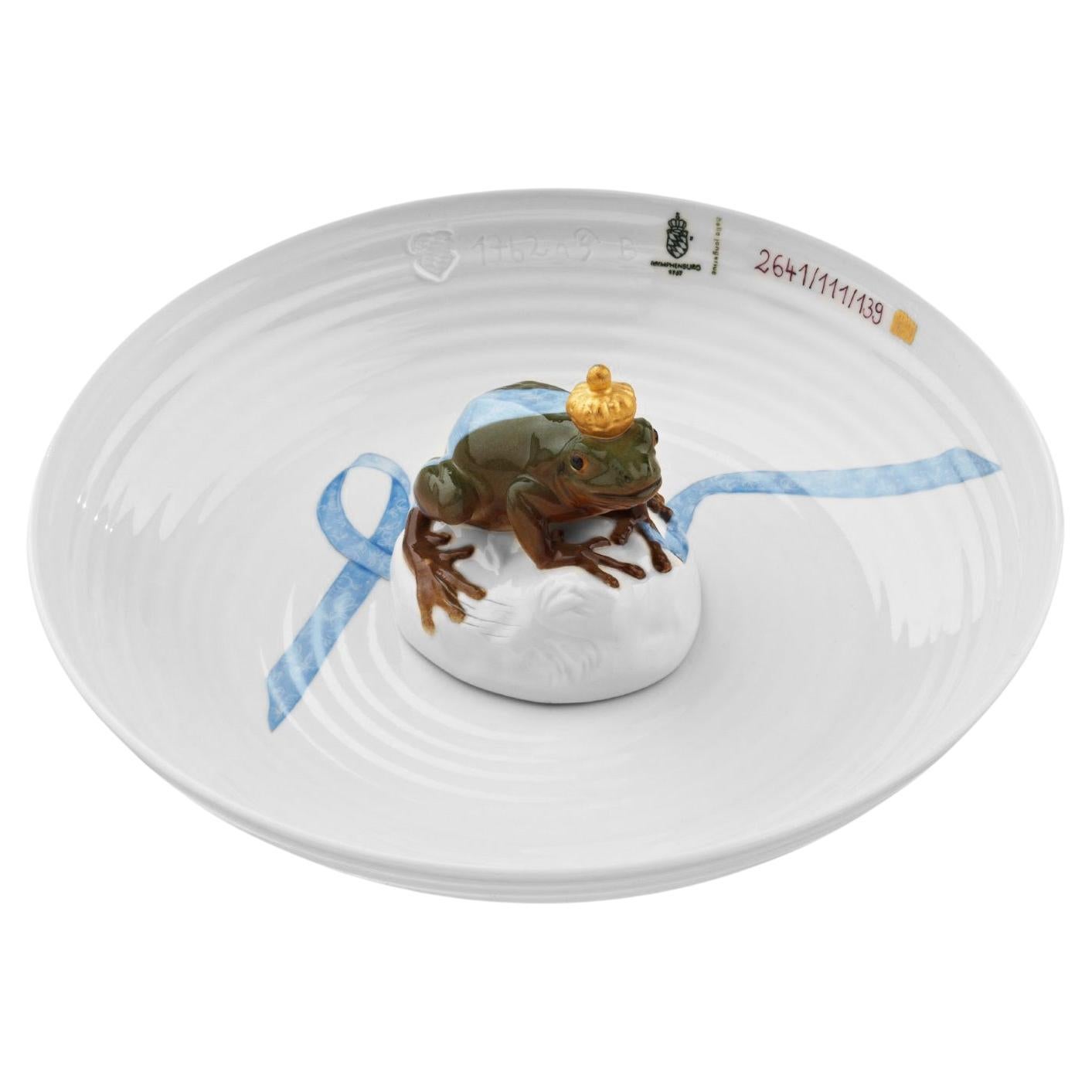Nymphenburg Hella Jongerius Cuenco príncipe rana porcelana pintada a mano en venta
