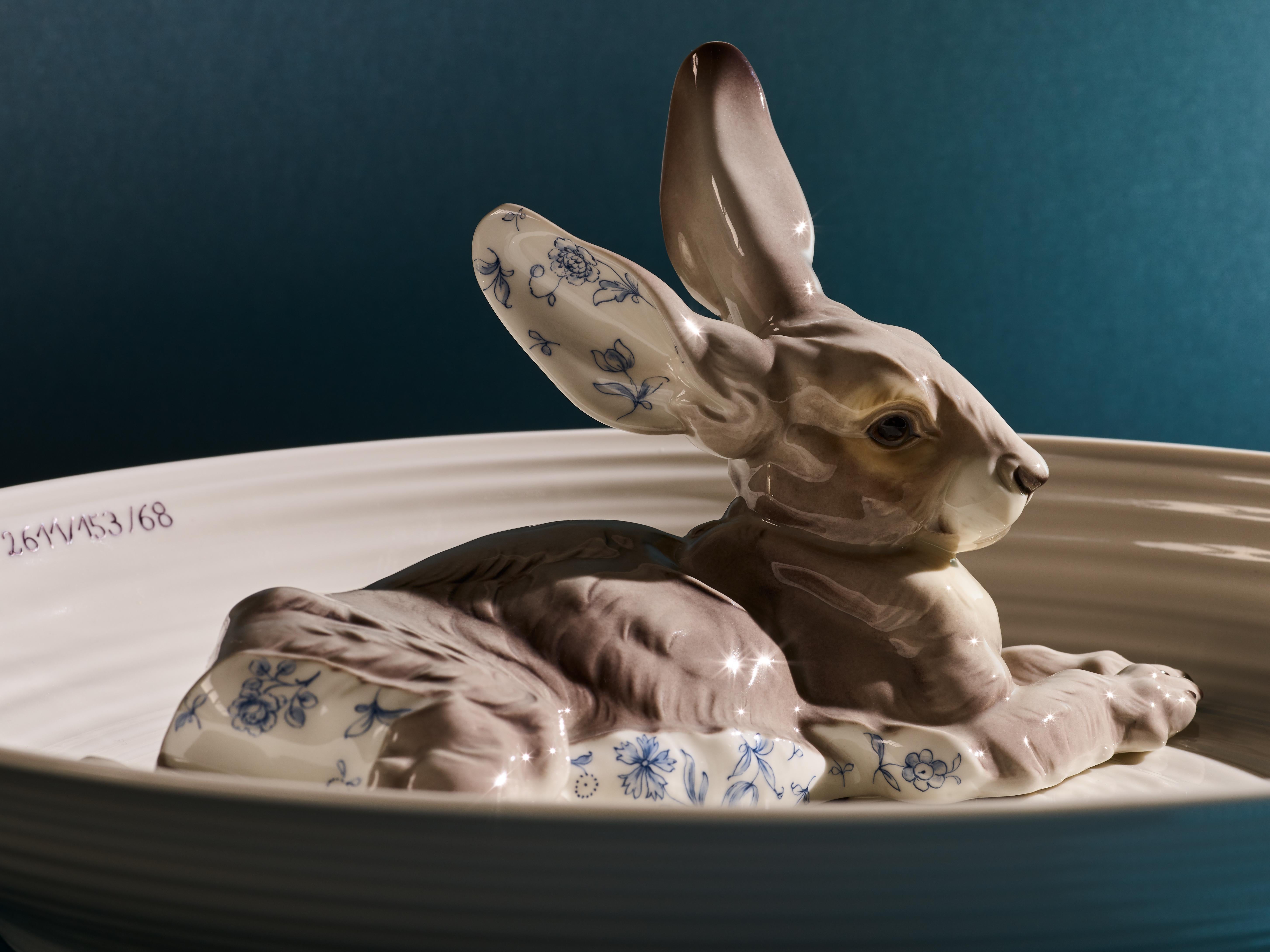 Allemand Bol en porcelaine de Nymphenburg Hella Jongerius peint à la main en vente
