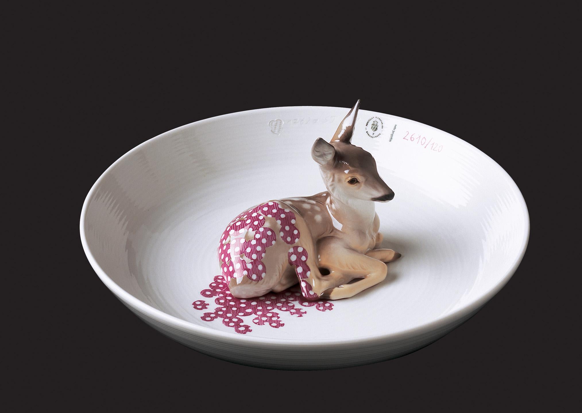 Nymphenburg Hella Jongerius Cuenco Reh de porcelana pintada a mano Alemán en venta