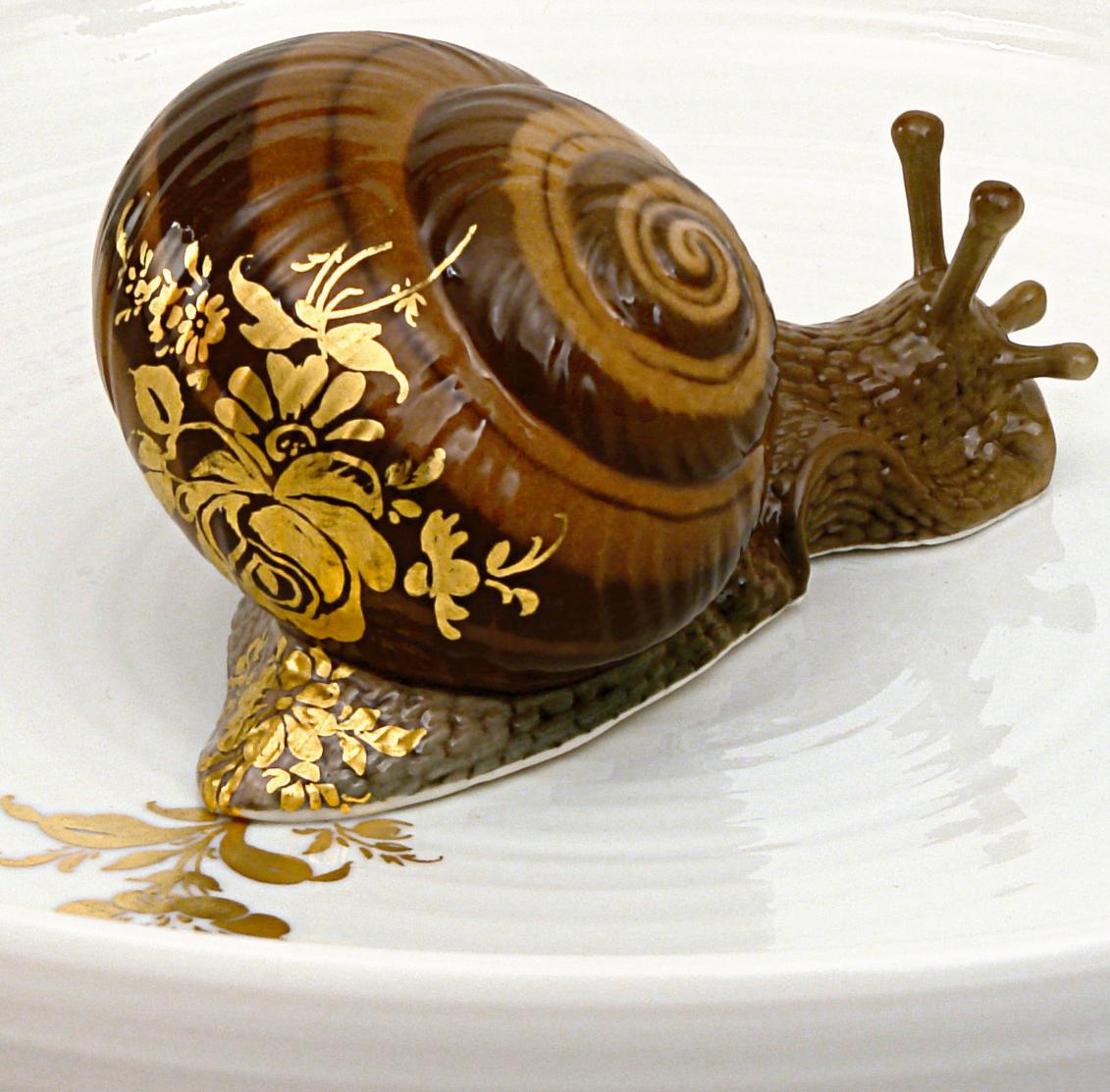 Nymphenburg Hella Jongerius Cuenco caracol porcelana pintada a mano Hecho a mano en venta