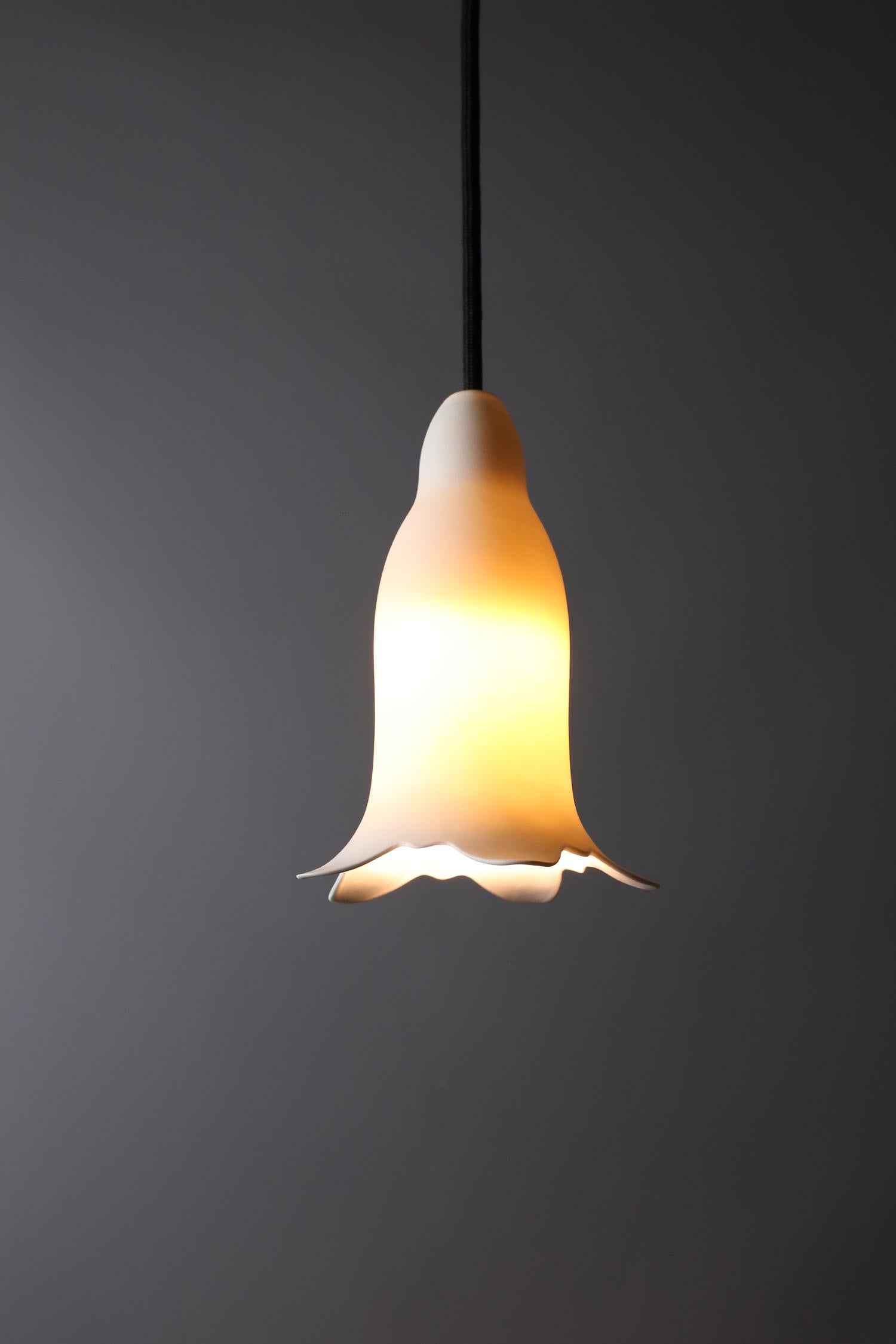 Grupo de lámparas de techo Nymphenburg Porcelain - Gentiana Alba - Cables textiles Moderno orgánico en venta