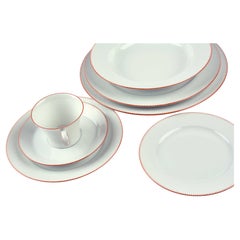 Nymphenburg Porcelain Dinnerware service pattern Adonis by Wersin Red Tines