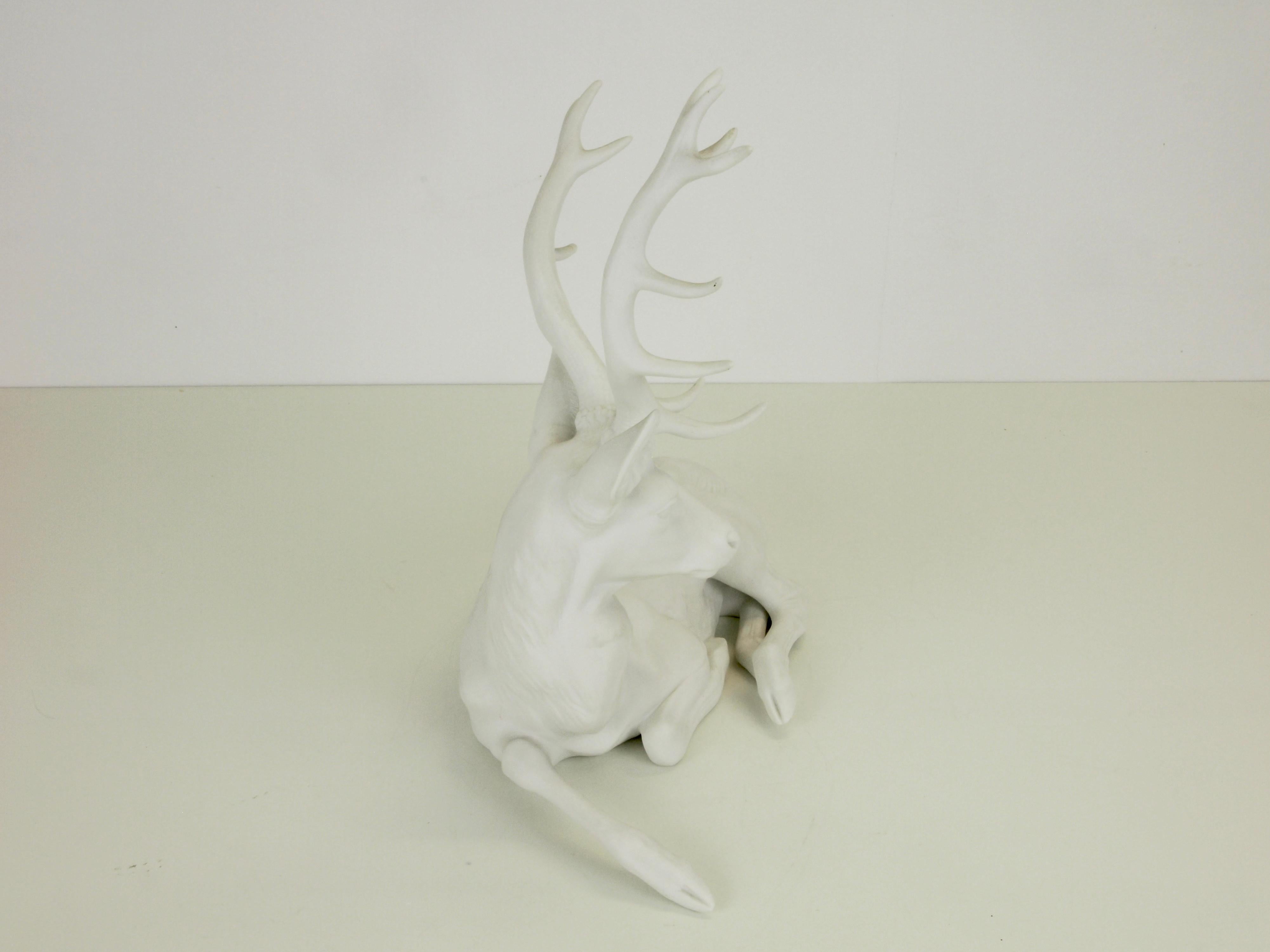 Nymphenburg Porcelain Figurine Depicting a Red Deer 1