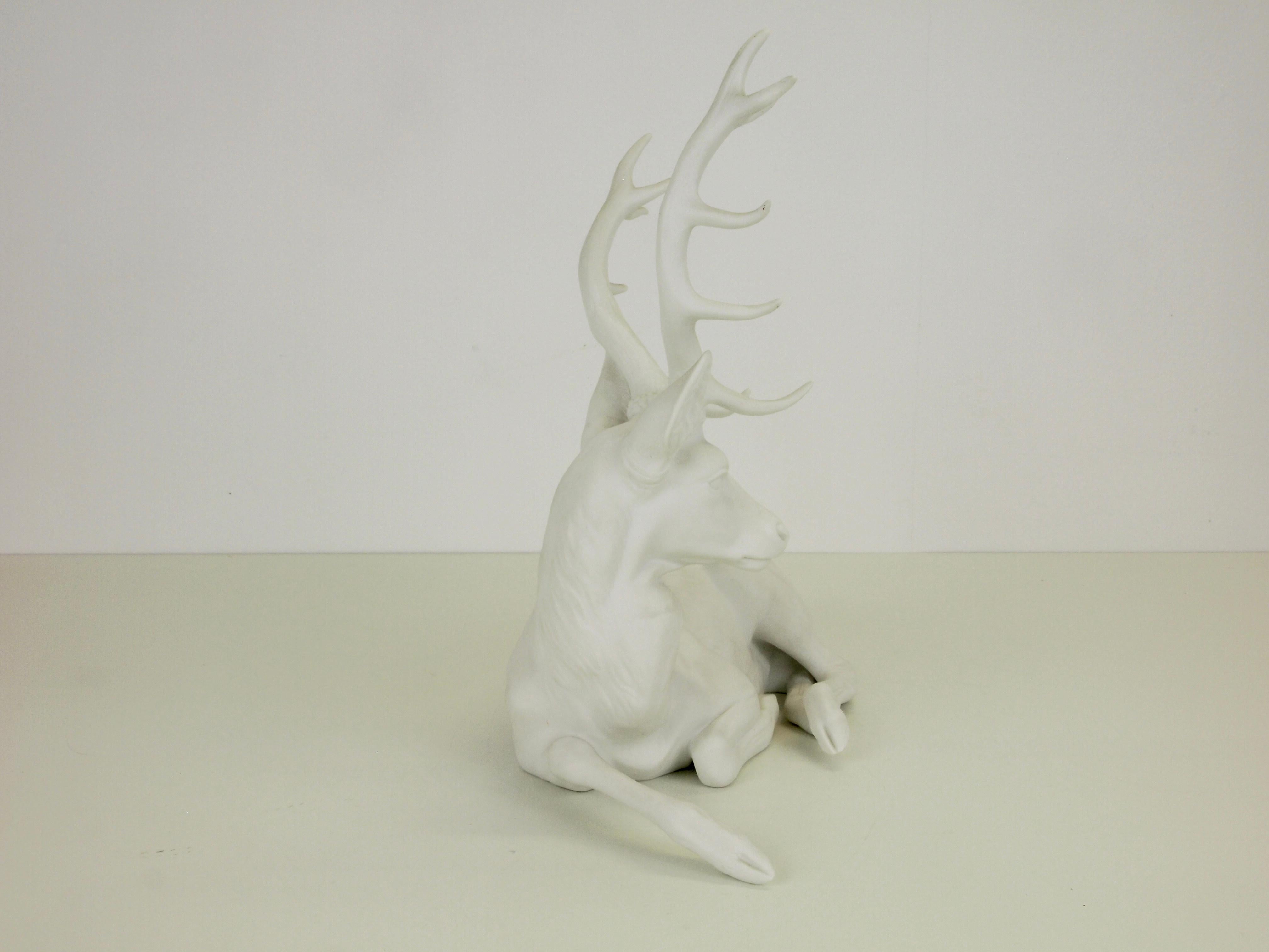 Nymphenburg Porcelain Figurine Depicting a Red Deer 2