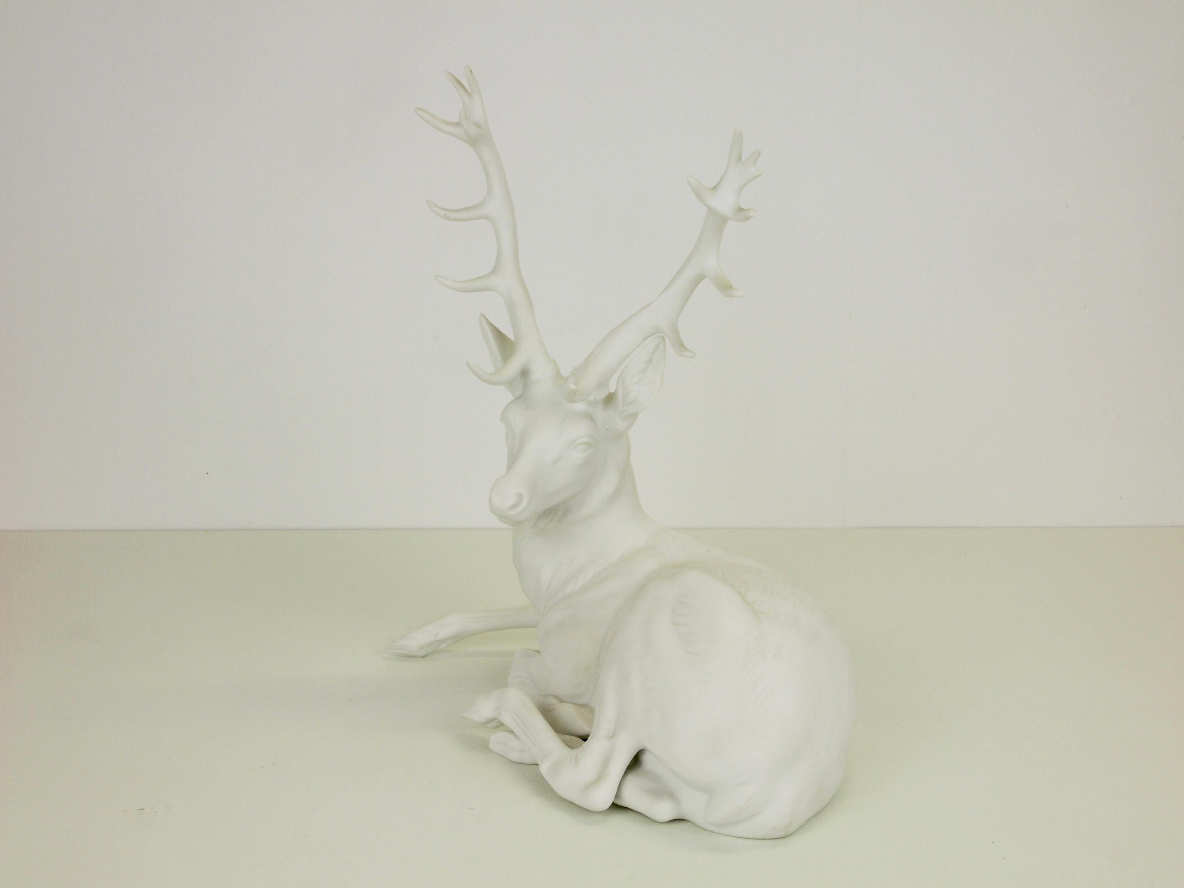 Nymphenburg Porcelain Figurine Depicting a Red Deer 3