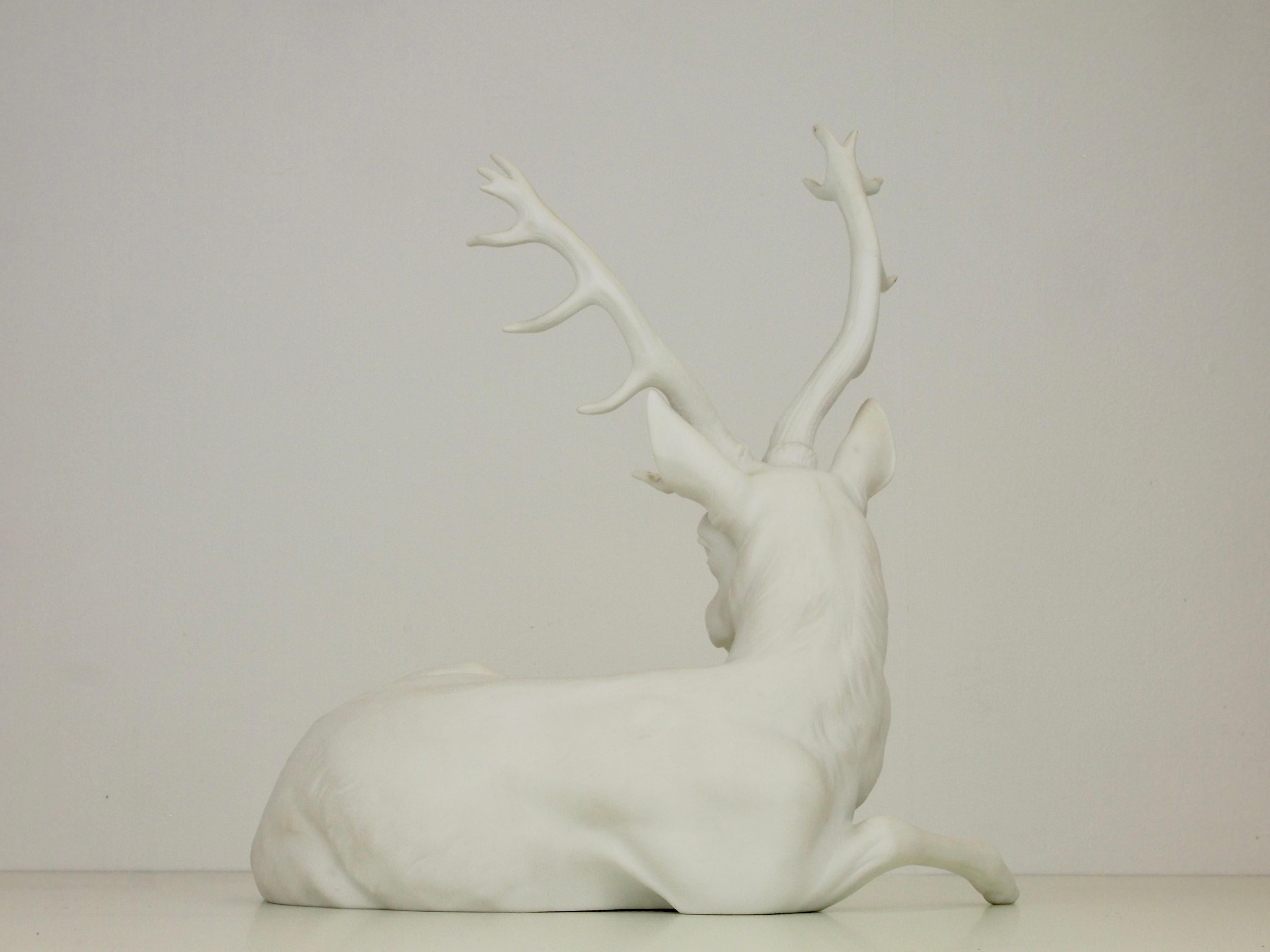 white porcelain deer