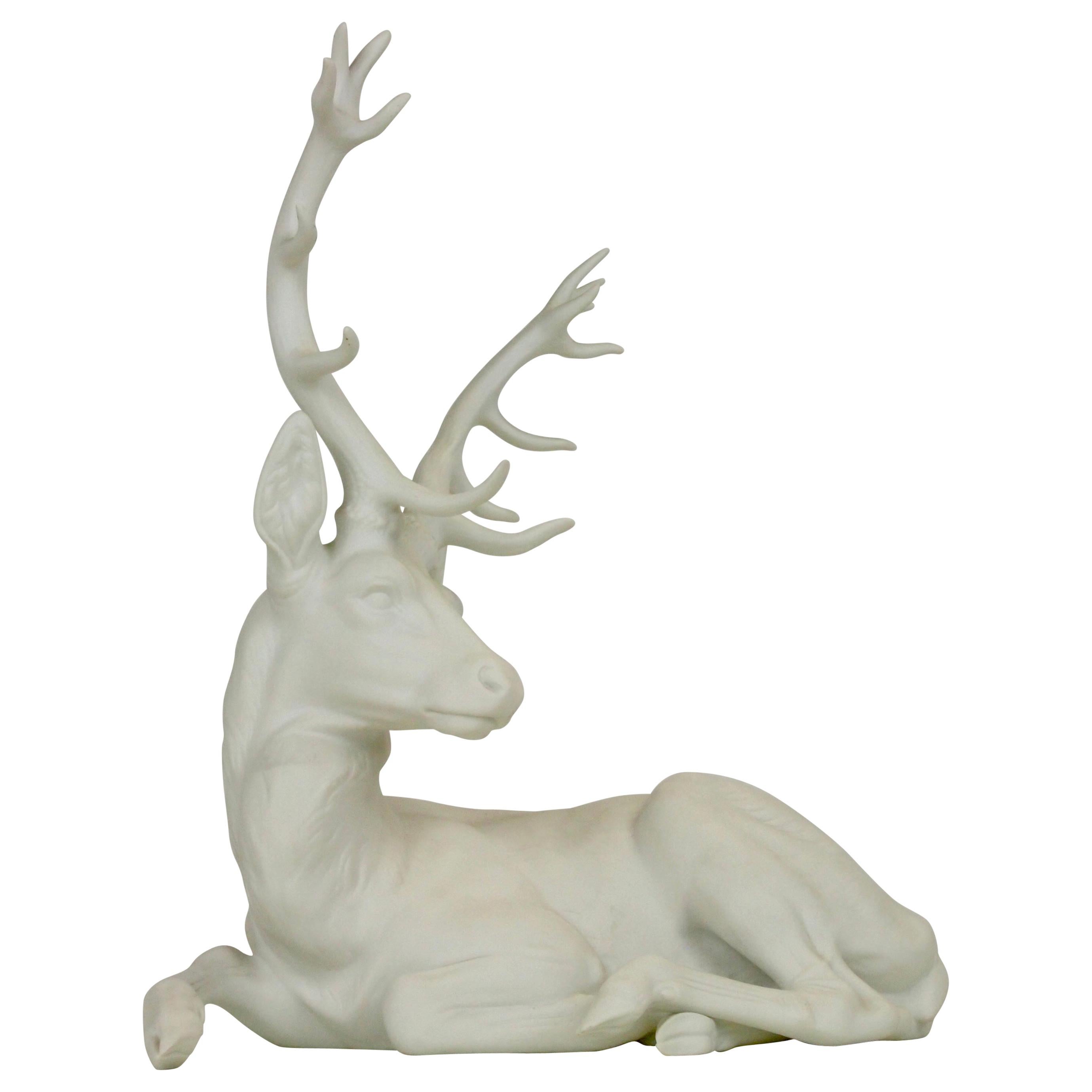 Nymphenburg Porcelain Figurine Depicting a Red Deer