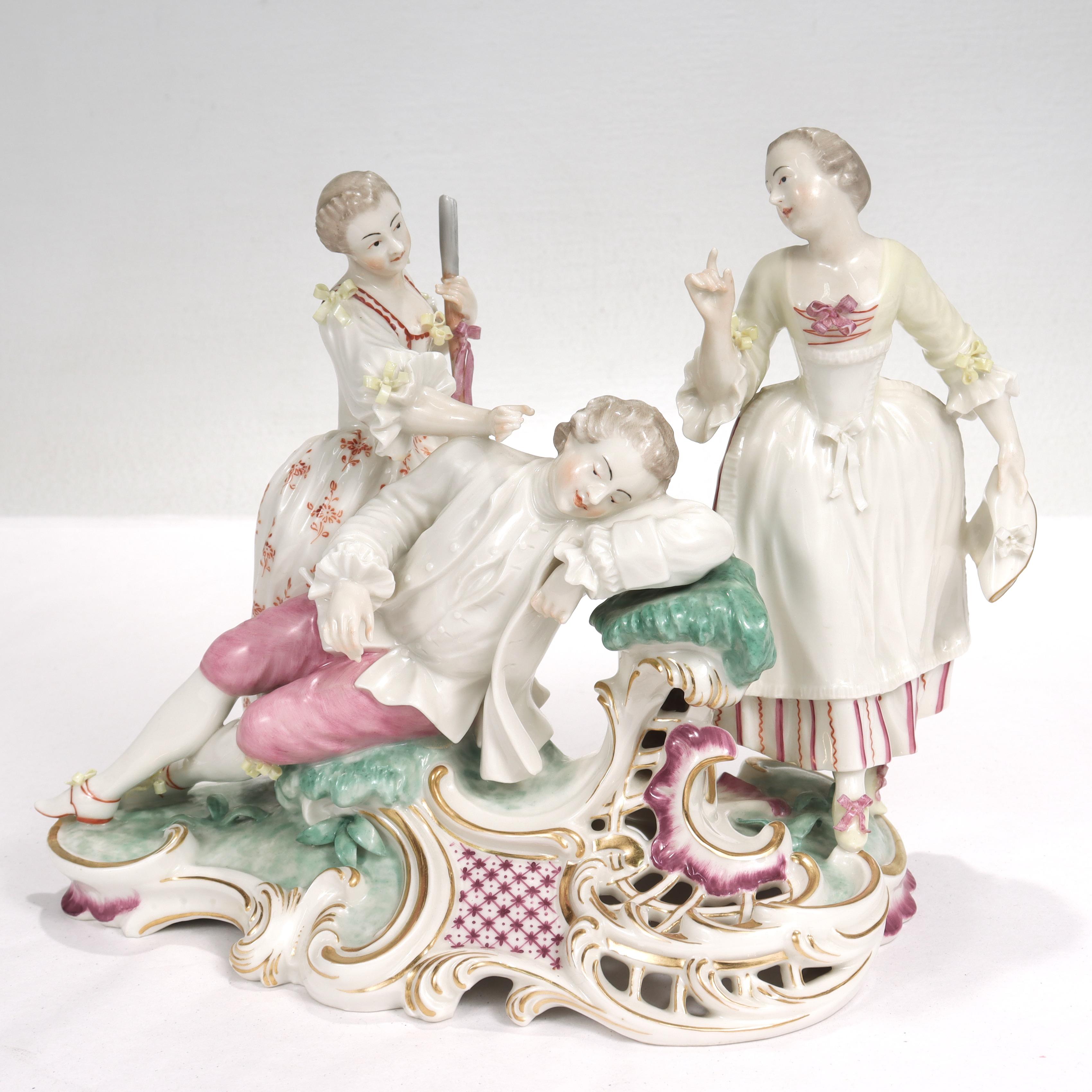 A fine antique Nymphenburg porcelain figurine.

Entitled 