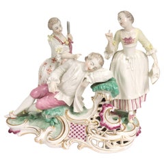 Antique Nymphenburg Porcelain Figurine of the Disturbed Slumberer/Der Gestörte Schlummer