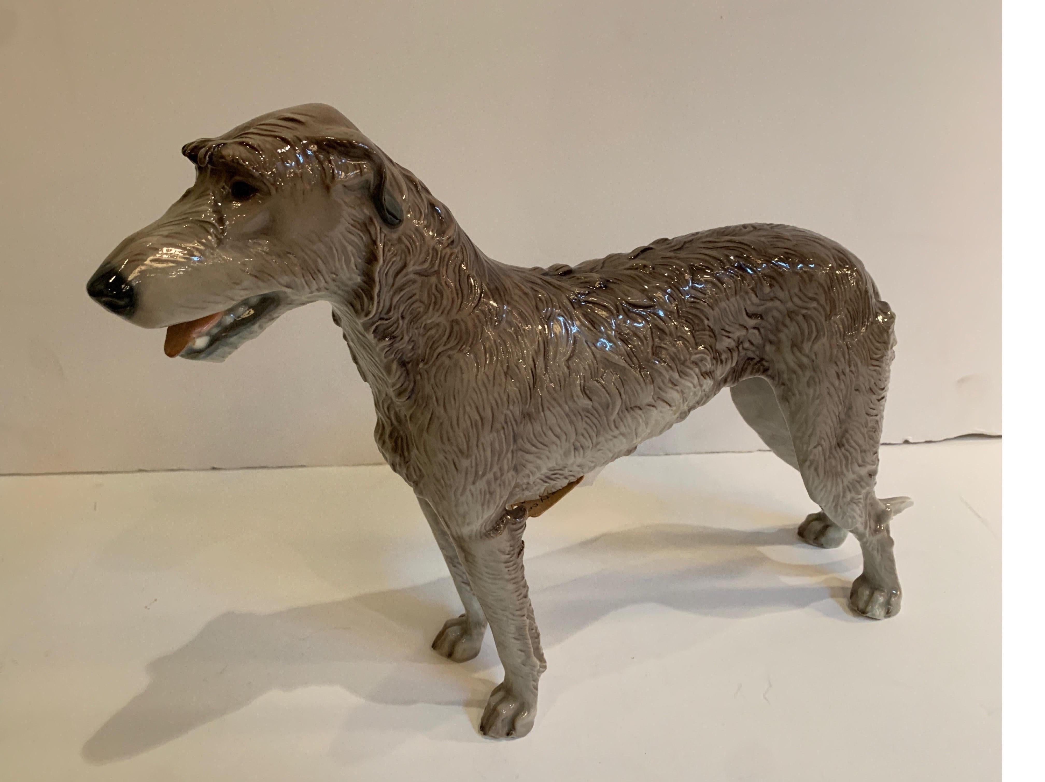 German Nymphenburg Porcelain Irish Wolfhound