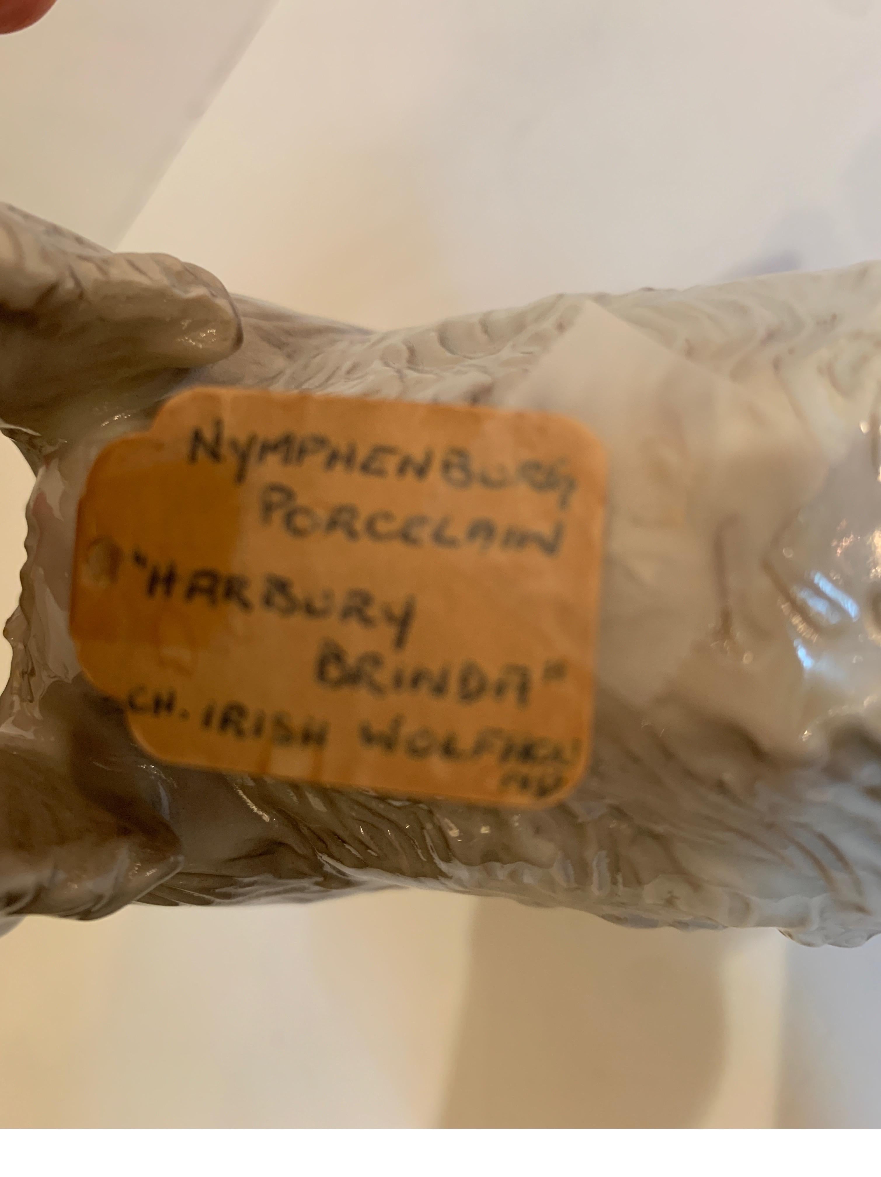 Nymphenburg Porcelain Irish Wolfhound In Excellent Condition In Lambertville, NJ