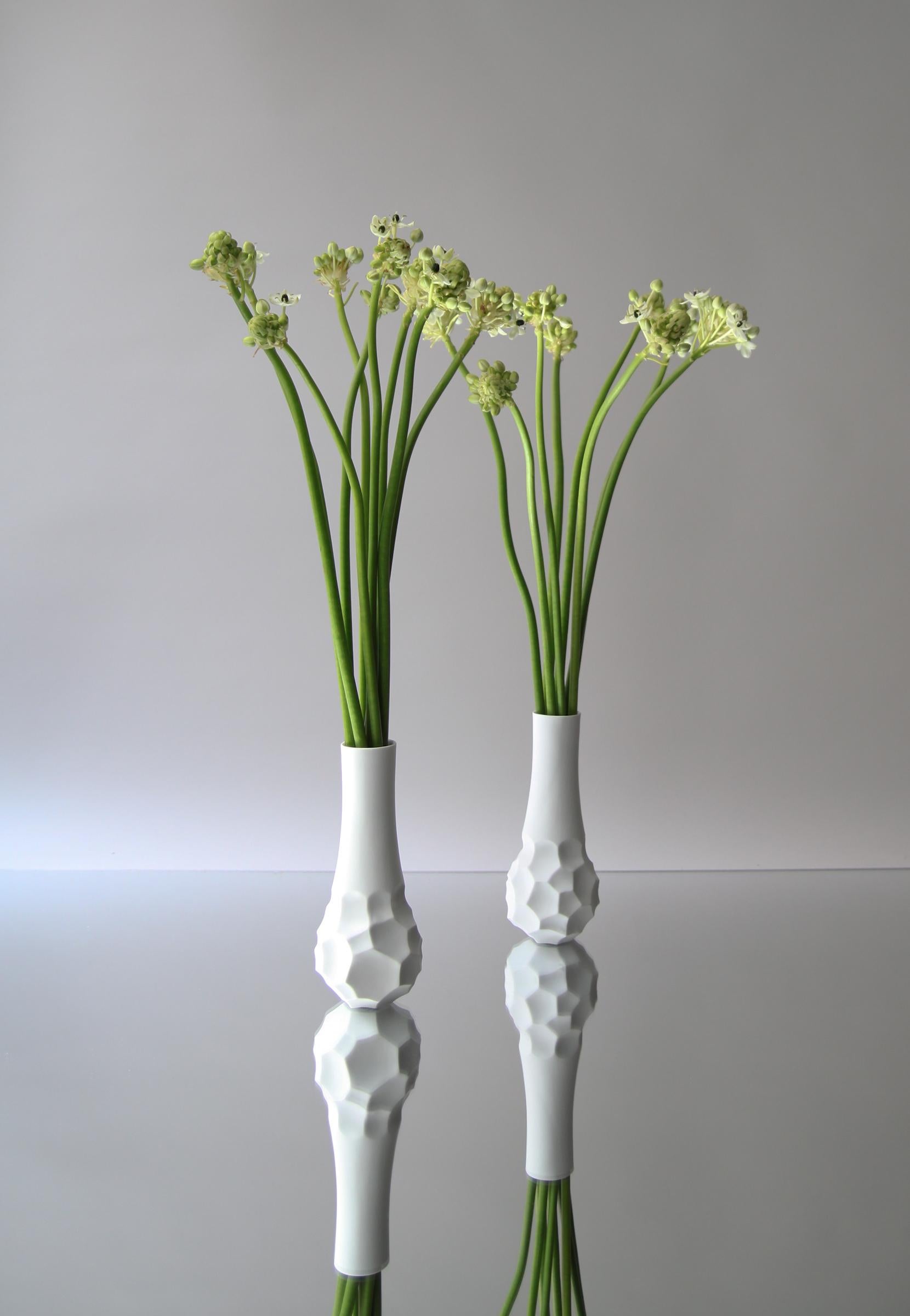 Modern Nymphenburg Porcelain pair of Tortoise Vases designed Ted Muehling New York For Sale