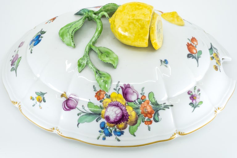 Nymphenburg Porcelain Tureen with Lemon For Sale at 1stDibs