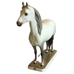 Nymphenburg Porzellan Porcelain Dapple Gray Stallion Horse Figurine