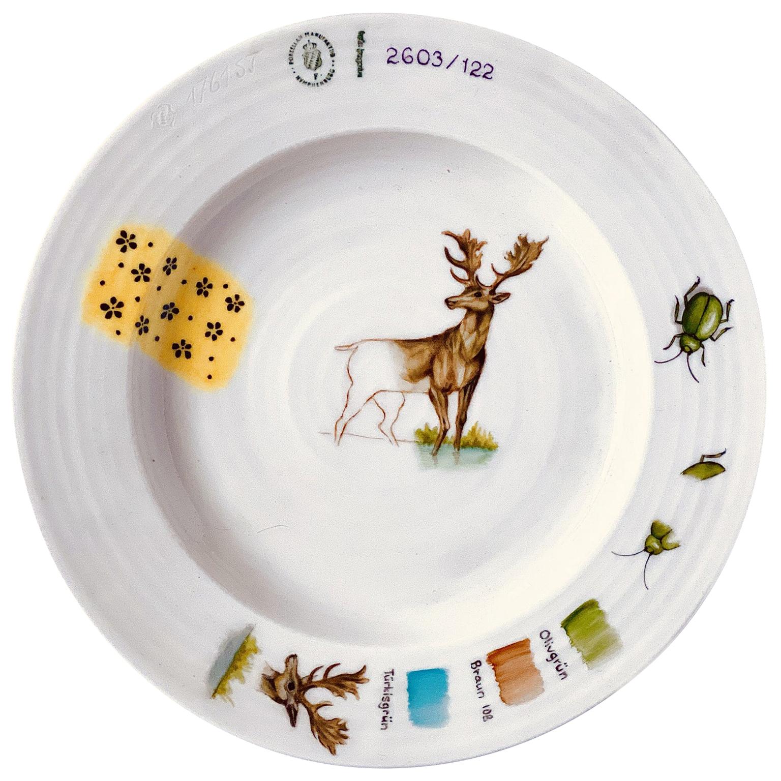 Nymphenburg Sketches Wildlife Deer Plate