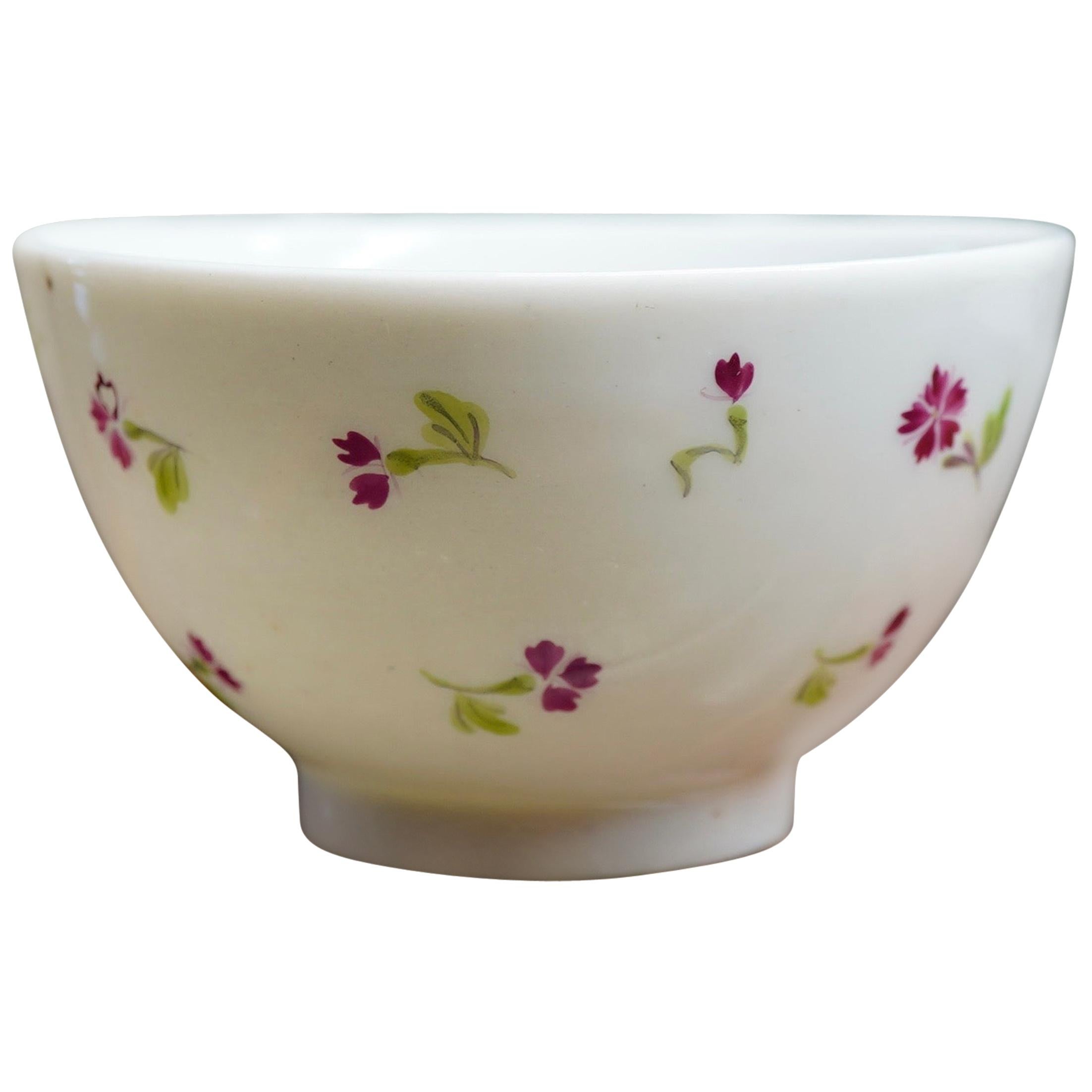 Nyon, Swiss, Teabowl, Flower Sprigs, circa 1790 For Sale