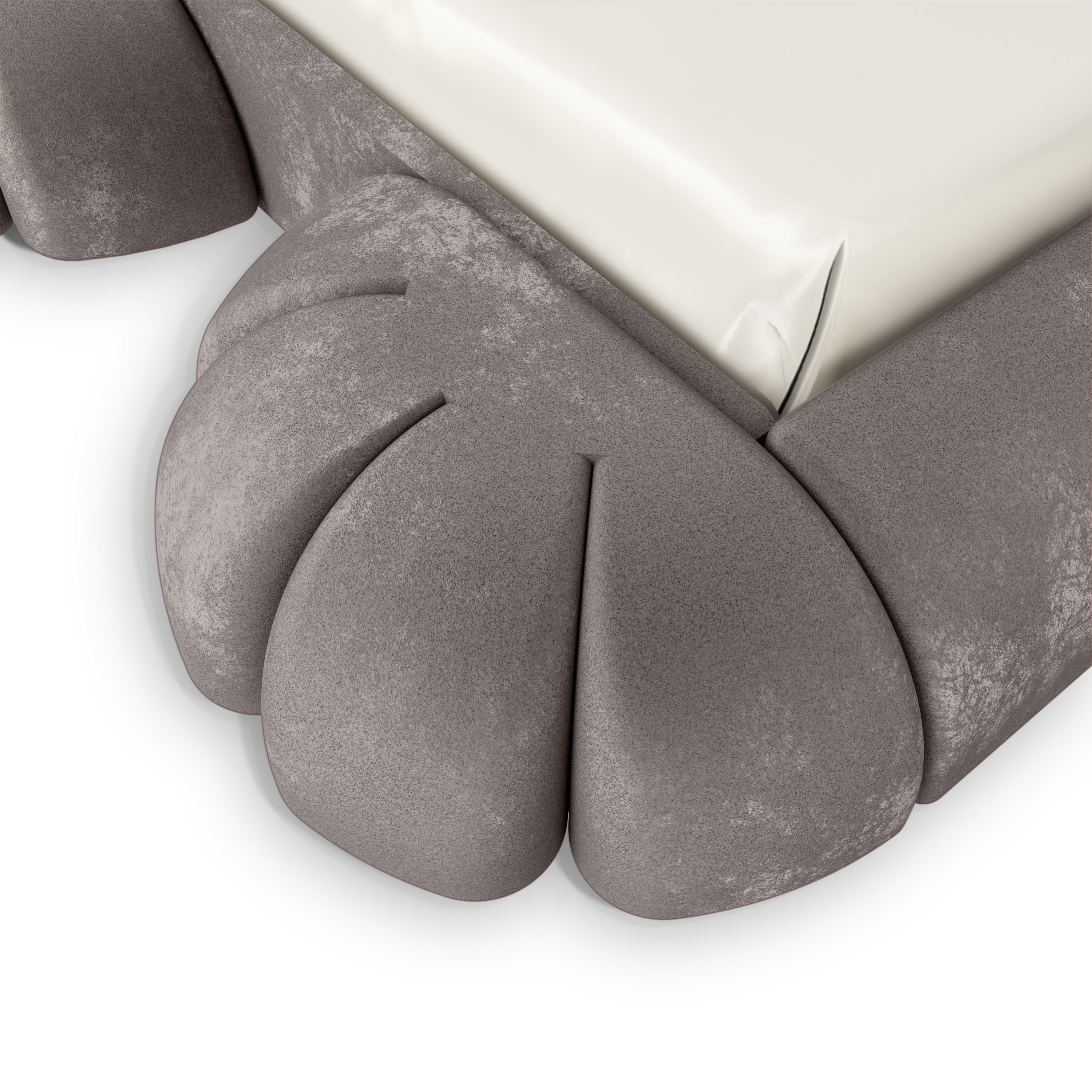 Portoghese Letto per bambini Nyra in velluto antracite - Mobili di lusso per bambini by MAGILORE in vendita