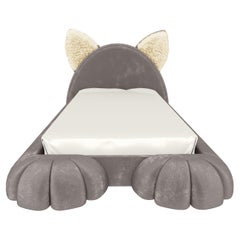 Letto per bambini Nyra in velluto antracite - Mobili di lusso per bambini by MAGILORE