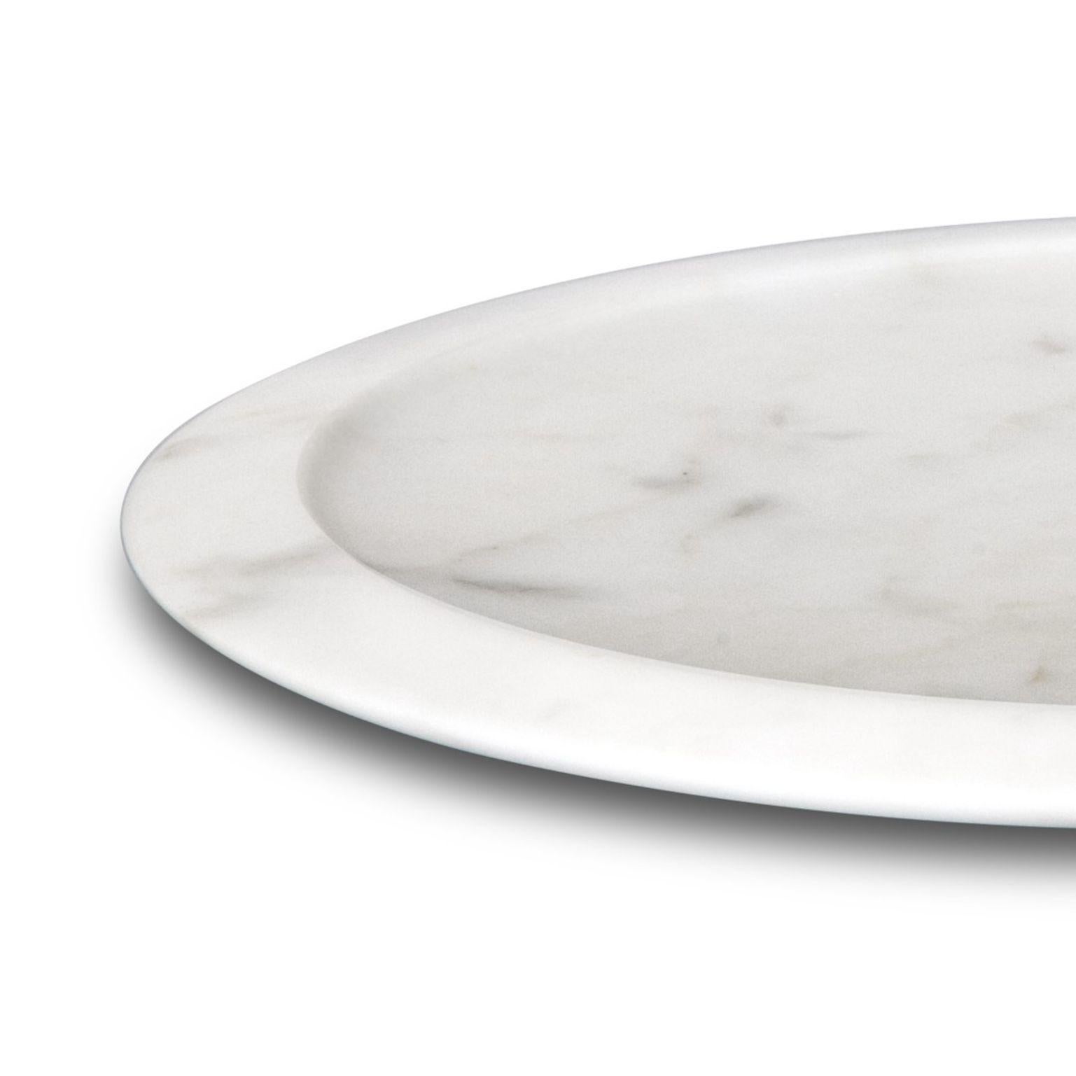 Modern Nysiros Serving Plate, White by Ivan Colominas