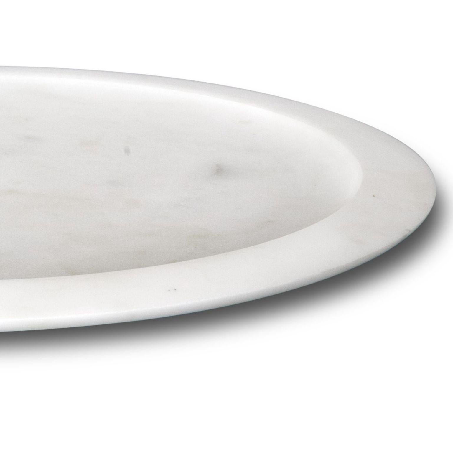Italian Nysiros Serving Plate, White by Ivan Colominas