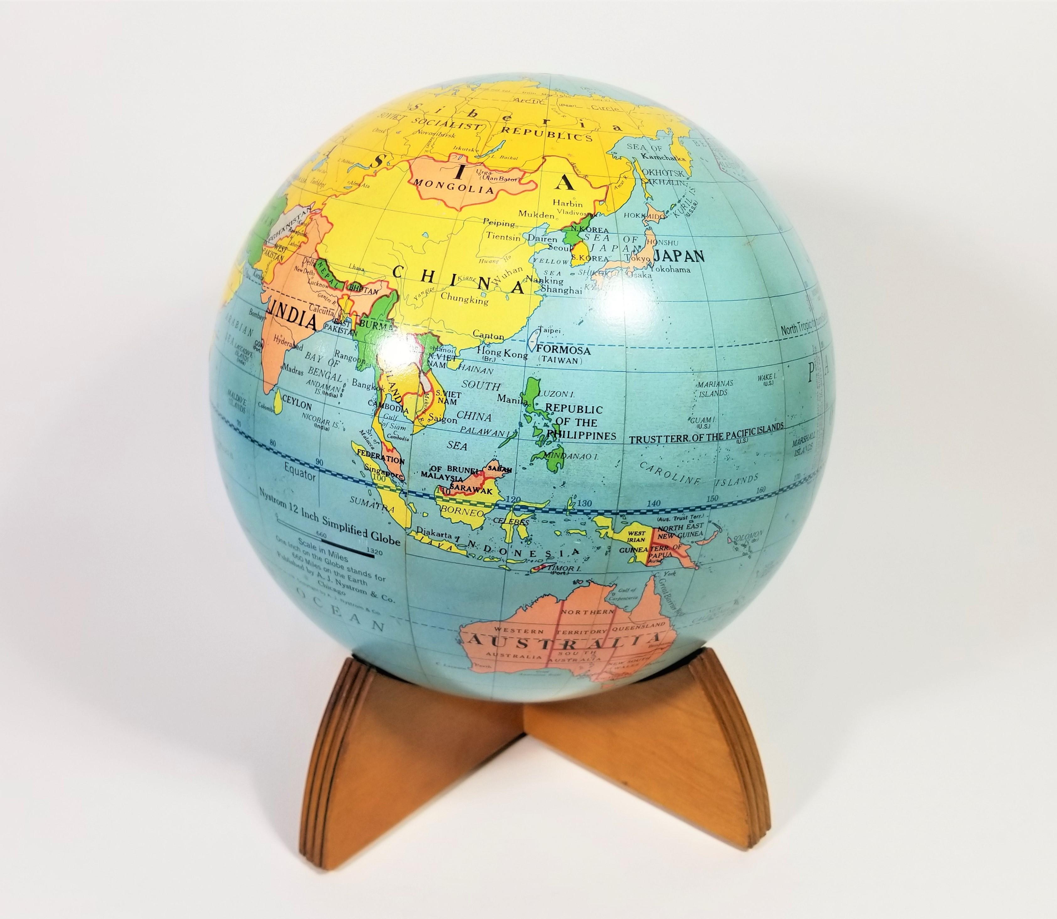 20th Century Nystrom Globe Mid Century 1960s For Sale