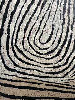 Nyurapayia Nampitjinpa (Mrs Bennett)  "Tjalili" 102x122cm - 2005 aboriginal art