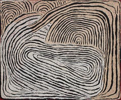 Nyurapayia Nampitjinpa (Mrs. Bennetts)  "Tjalili" 102x122cm - 2005 arte aborigena