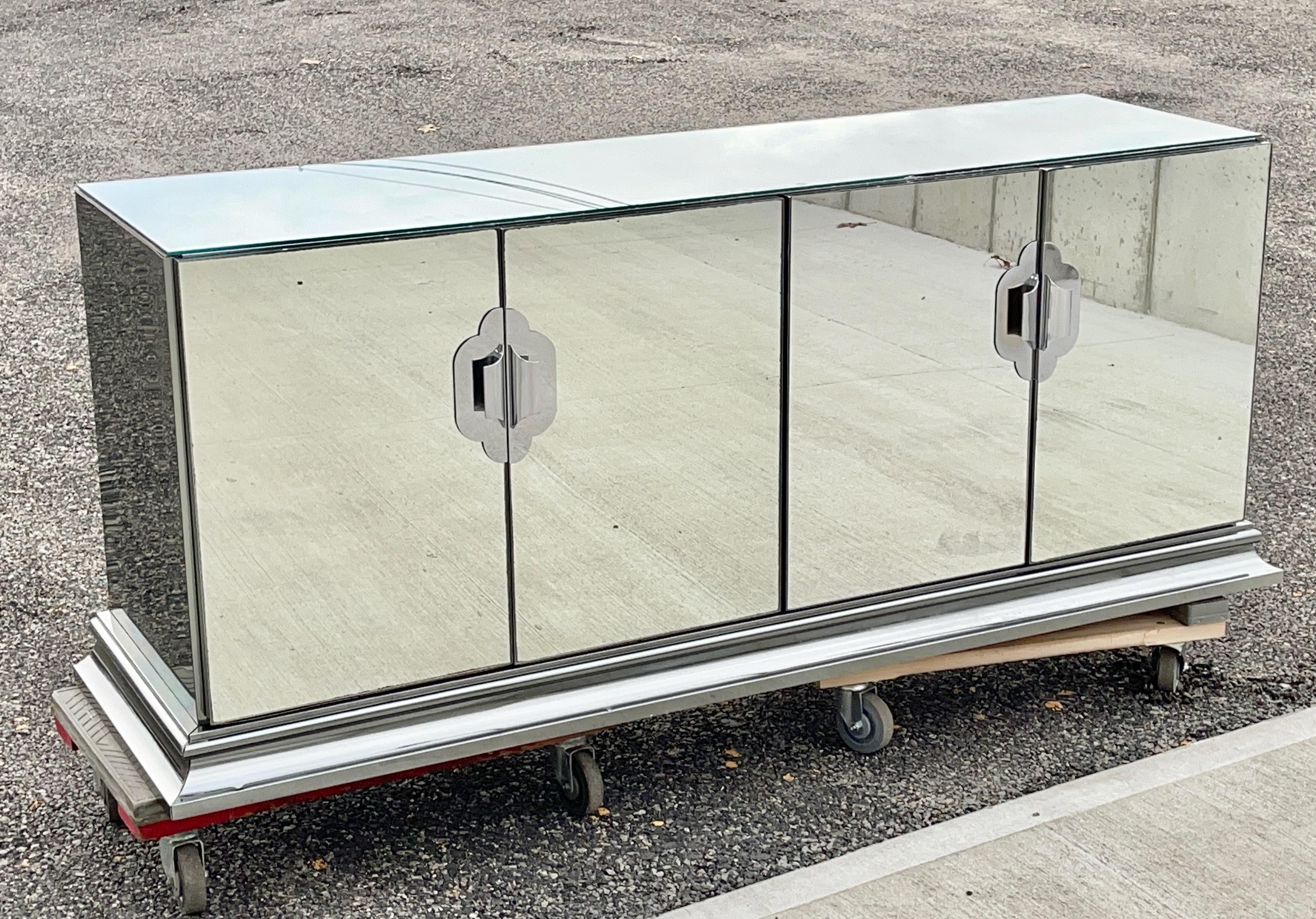 O. B. Solie for Ello 4 Door Mirrored Sideboard For Sale 5