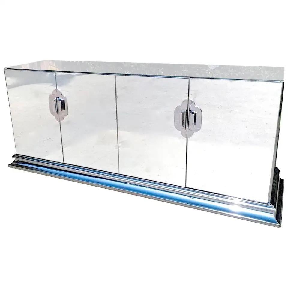 O. B. Solie for Ello 4 Door Mirrored Sideboard For Sale 7