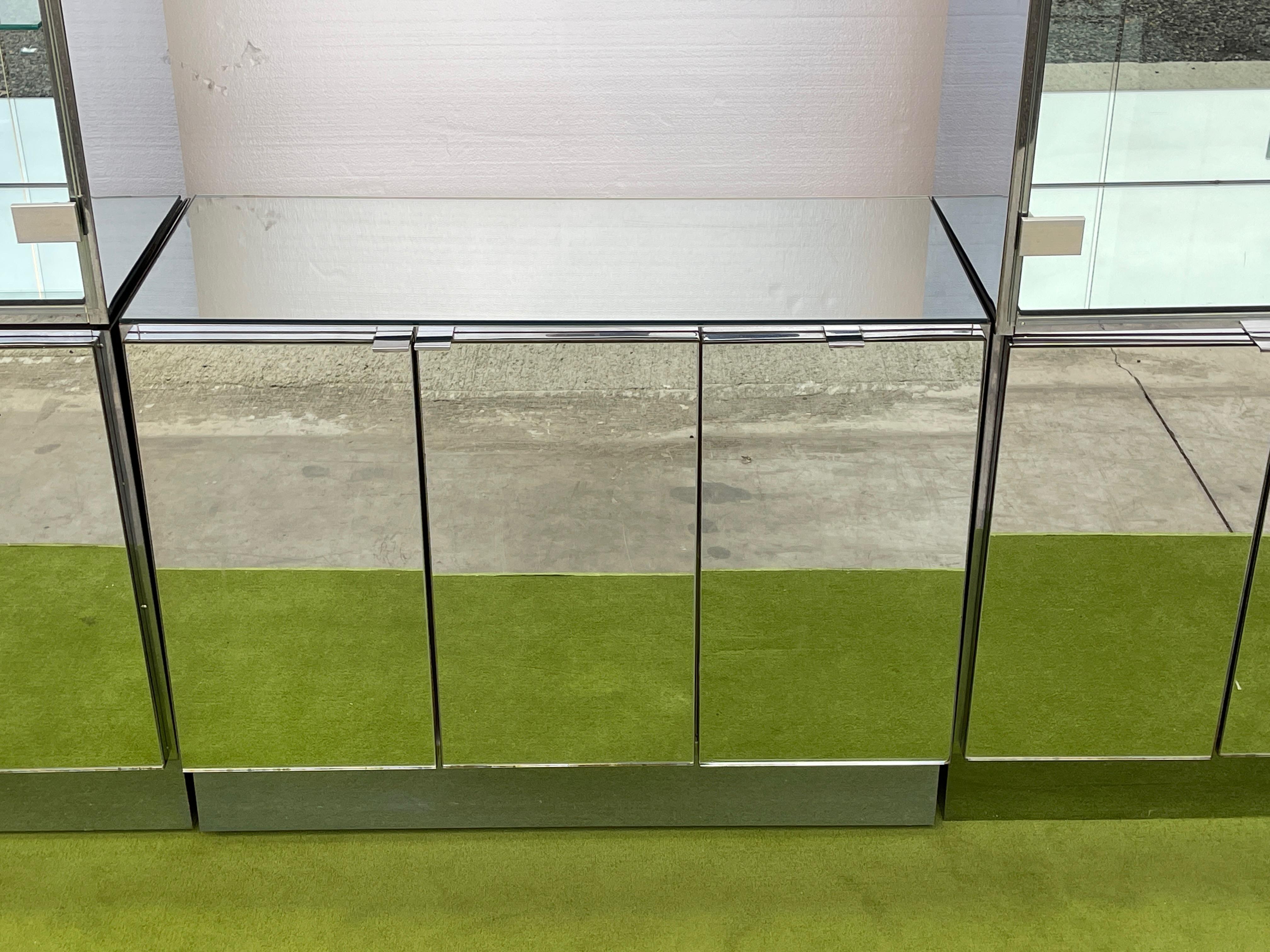 O. B. Solie for ELLO Mirrored Dry Bar Buffet For Sale 3