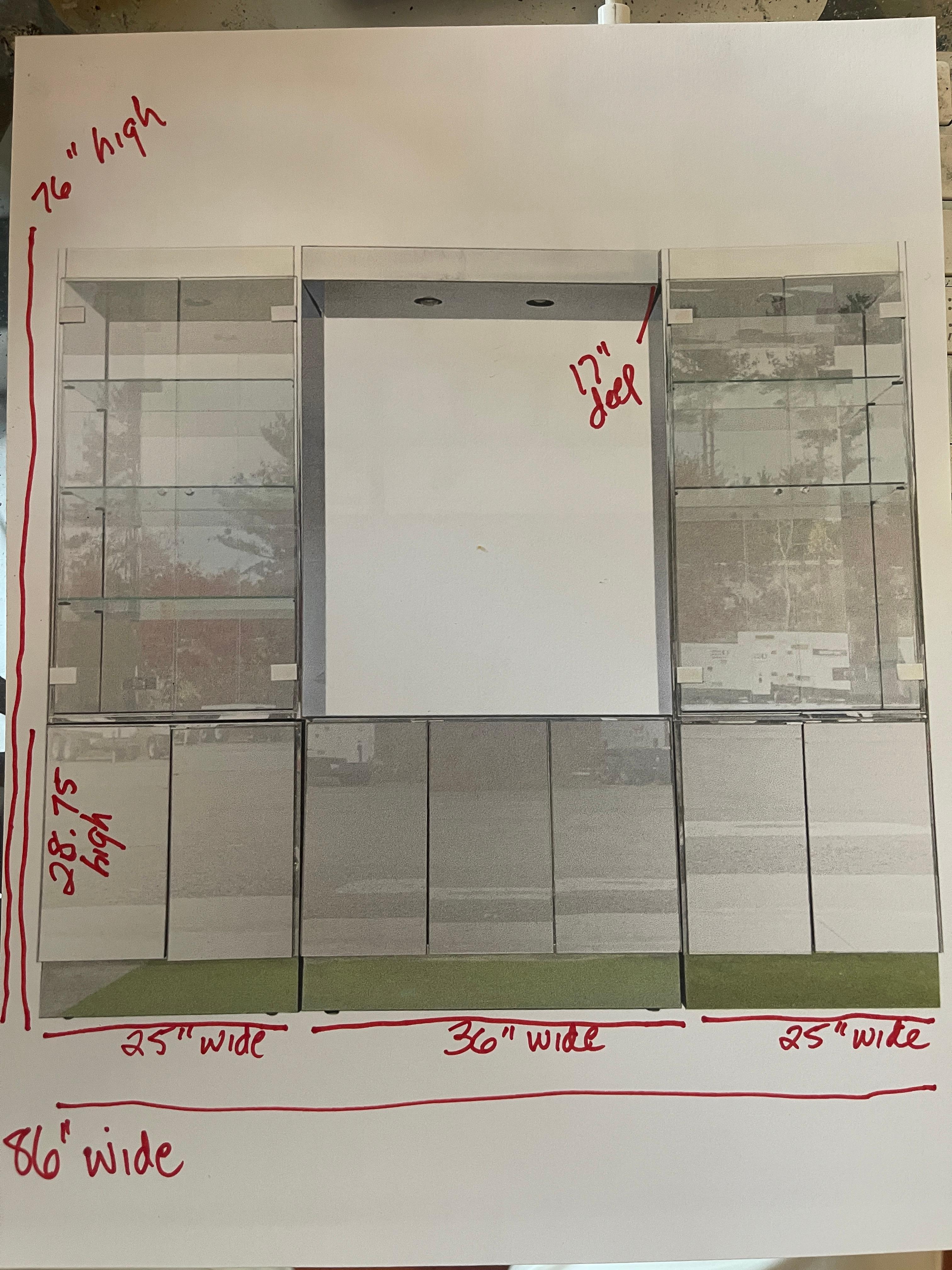 O. B. Solie for ELLO Mirrored Dry Bar Buffet For Sale 8