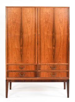 O. Bank Larsen Møbelfabrik Rosewood Highboard Serving Cabinet, c. 1960's
